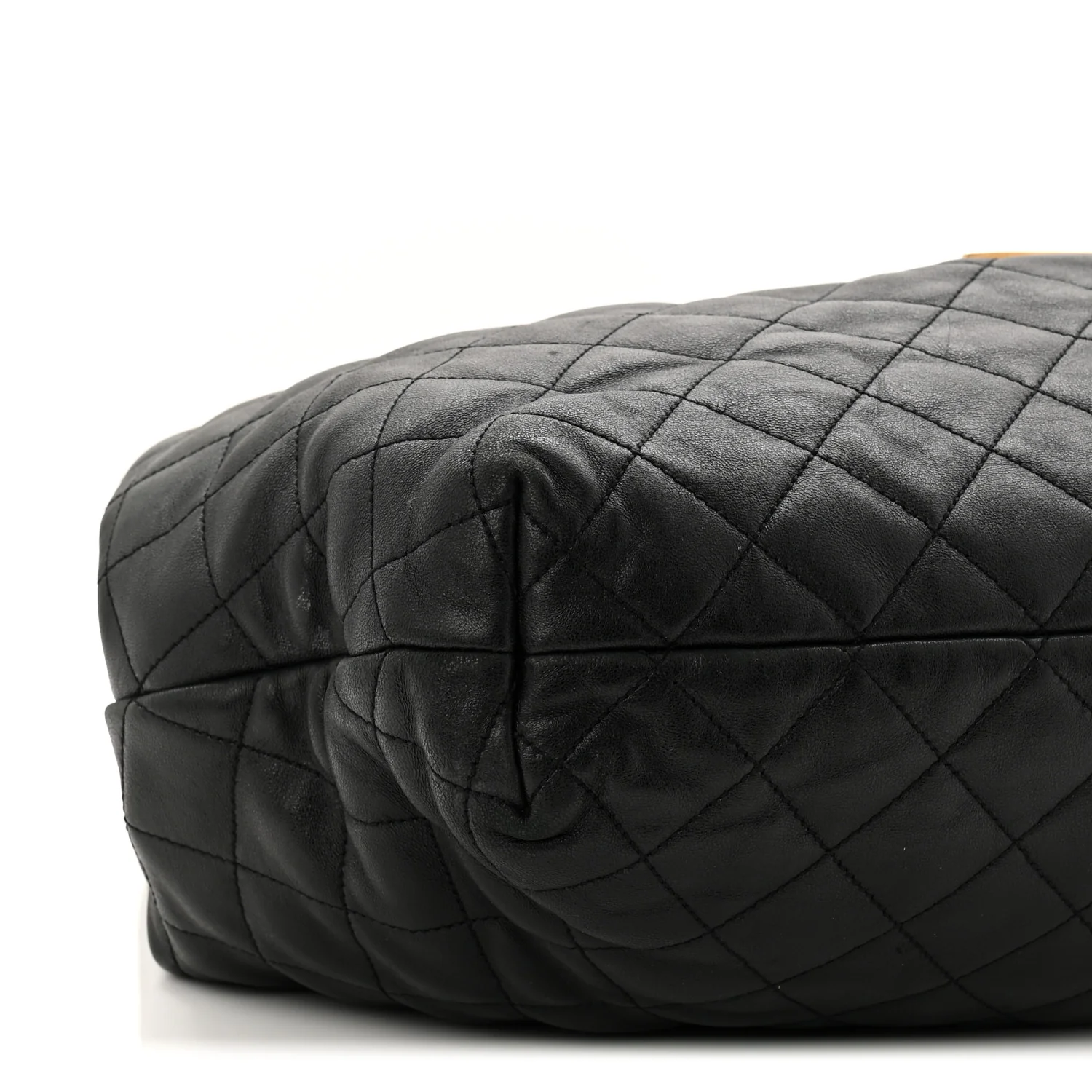Lambskin Quilted Maxi Icare Shopping Tote Black - Image 9