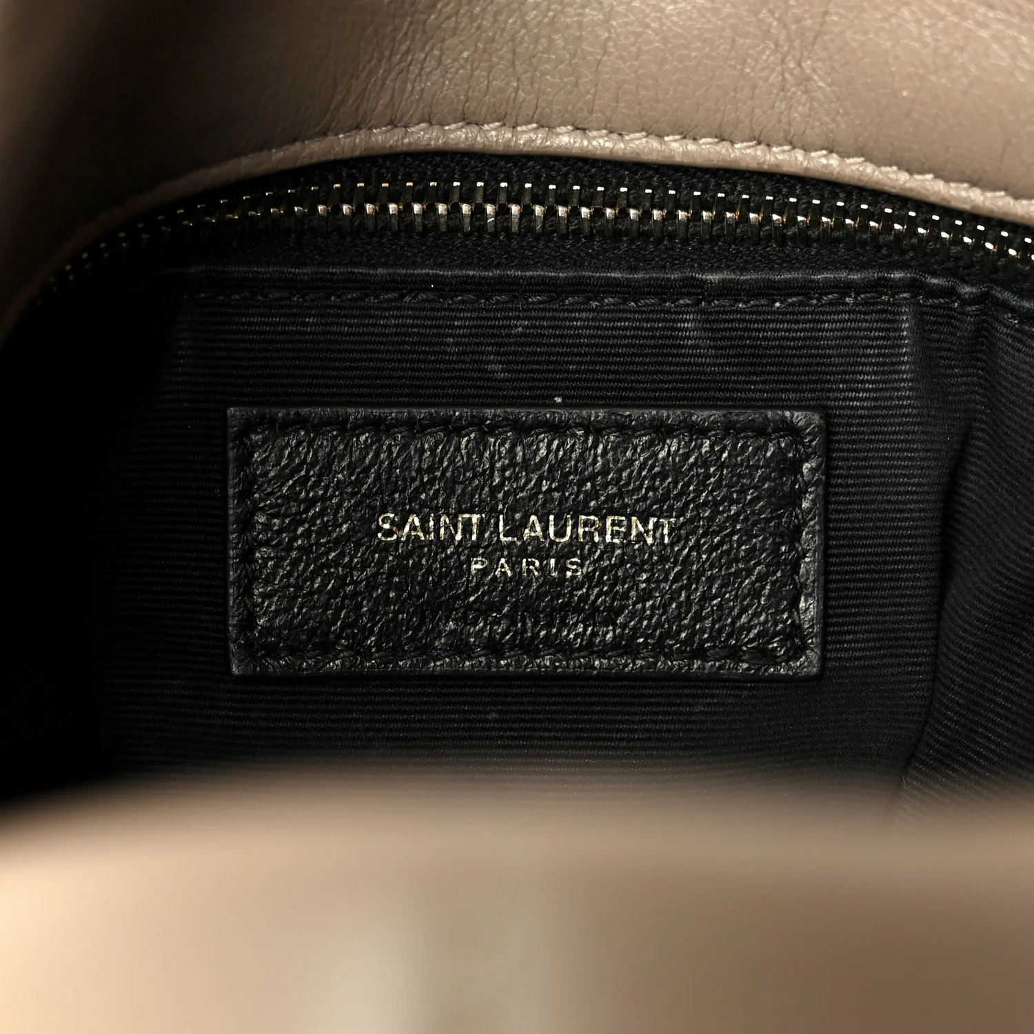 Lambskin Quilted Medium Loulou Puffer Monogram Chain Satchel Dusty Grey - Image 12
