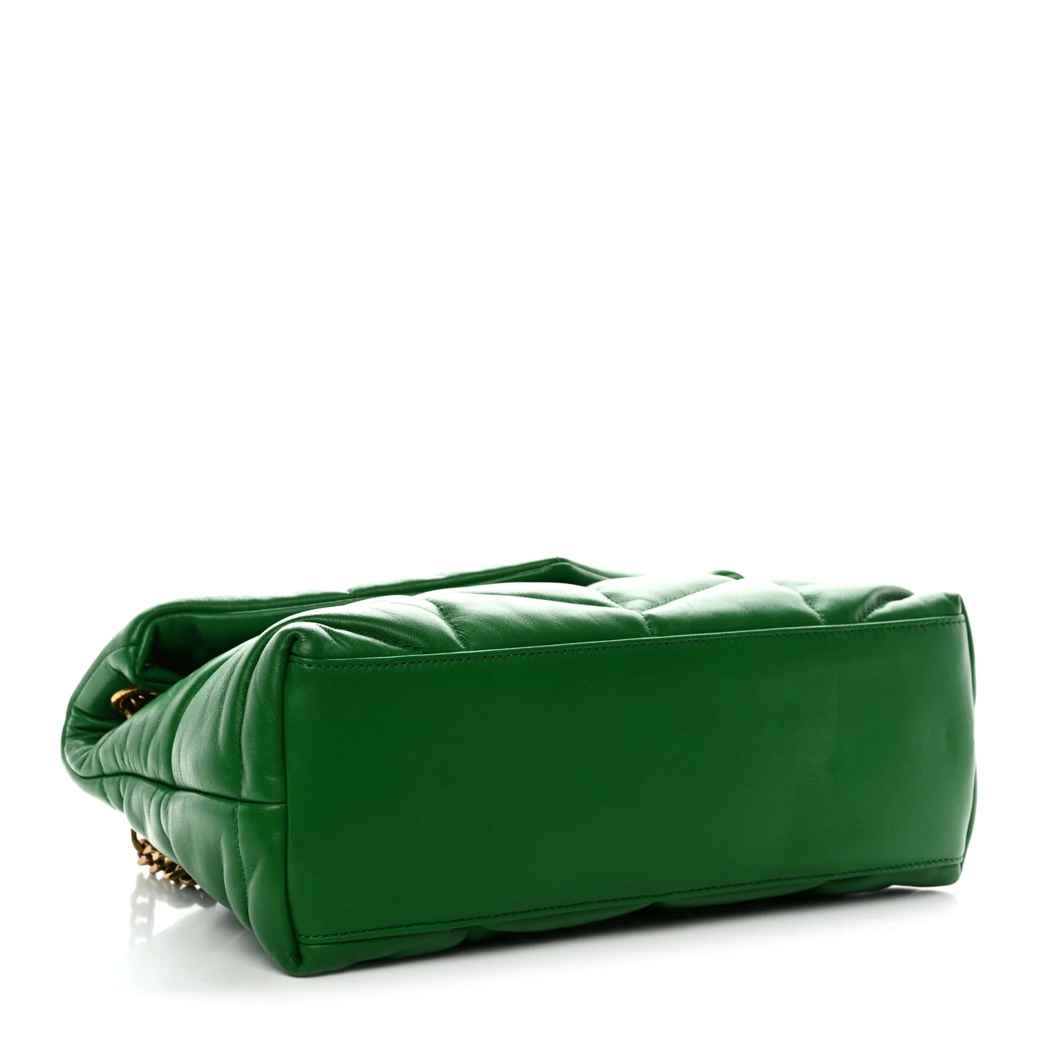 Lambskin Quilted Medium Loulou Puffer Monogram Chain Satchel New Vert Praire - Image 4