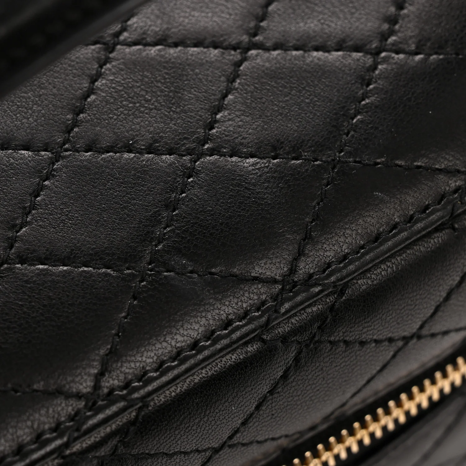 Lambskin Quilted Mini Gaby Vanity Case Black - Image 11