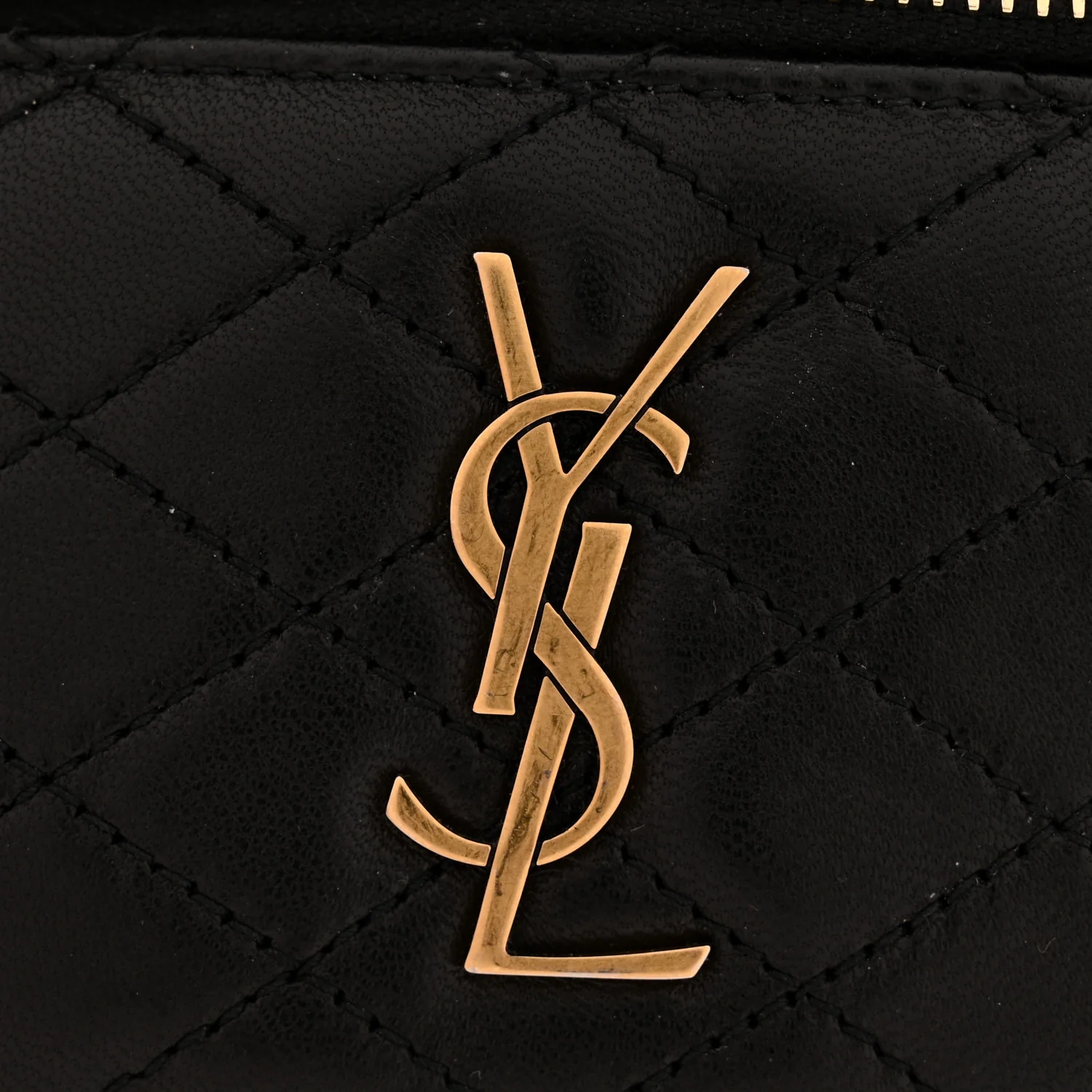 Lambskin Quilted Mini Gaby Vanity Case Black - Image 12