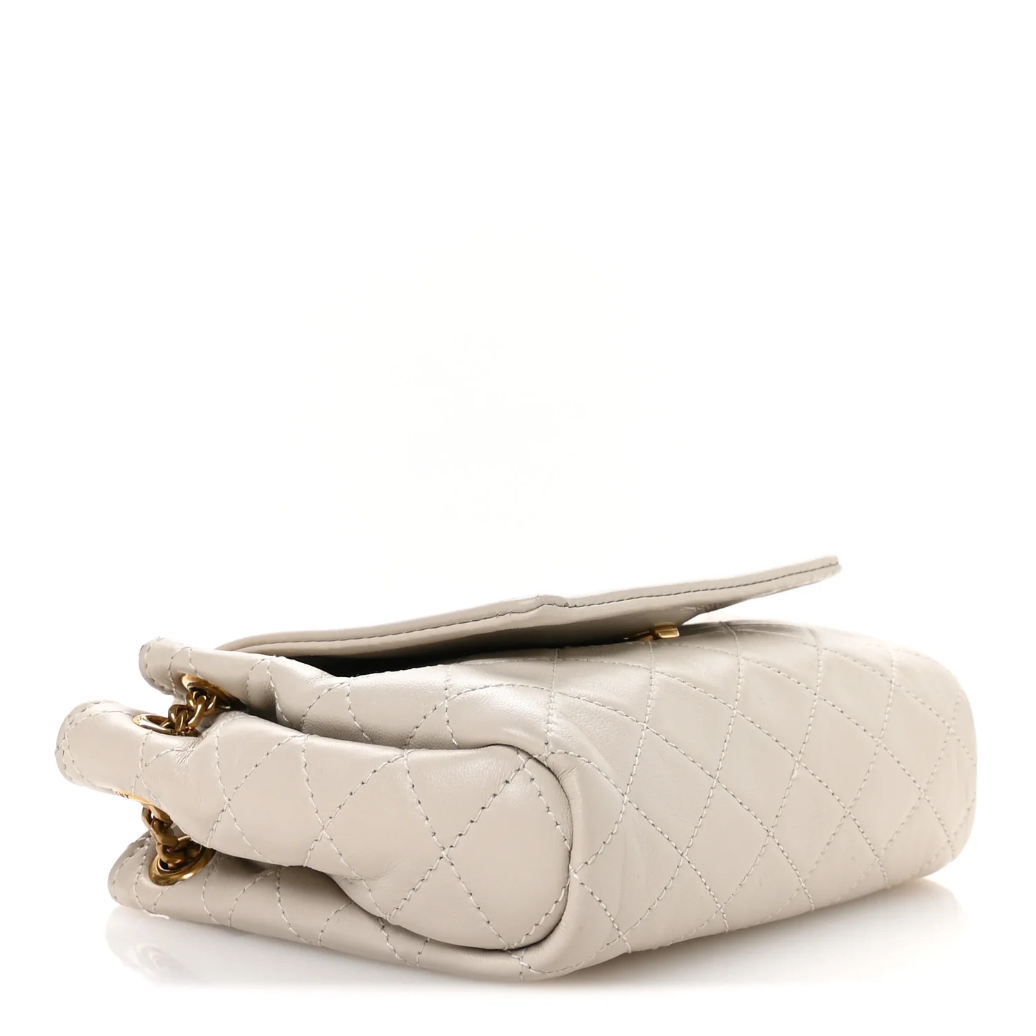 Lambskin Quilted Monogram Mini Nolita Crema Soft - Image 4