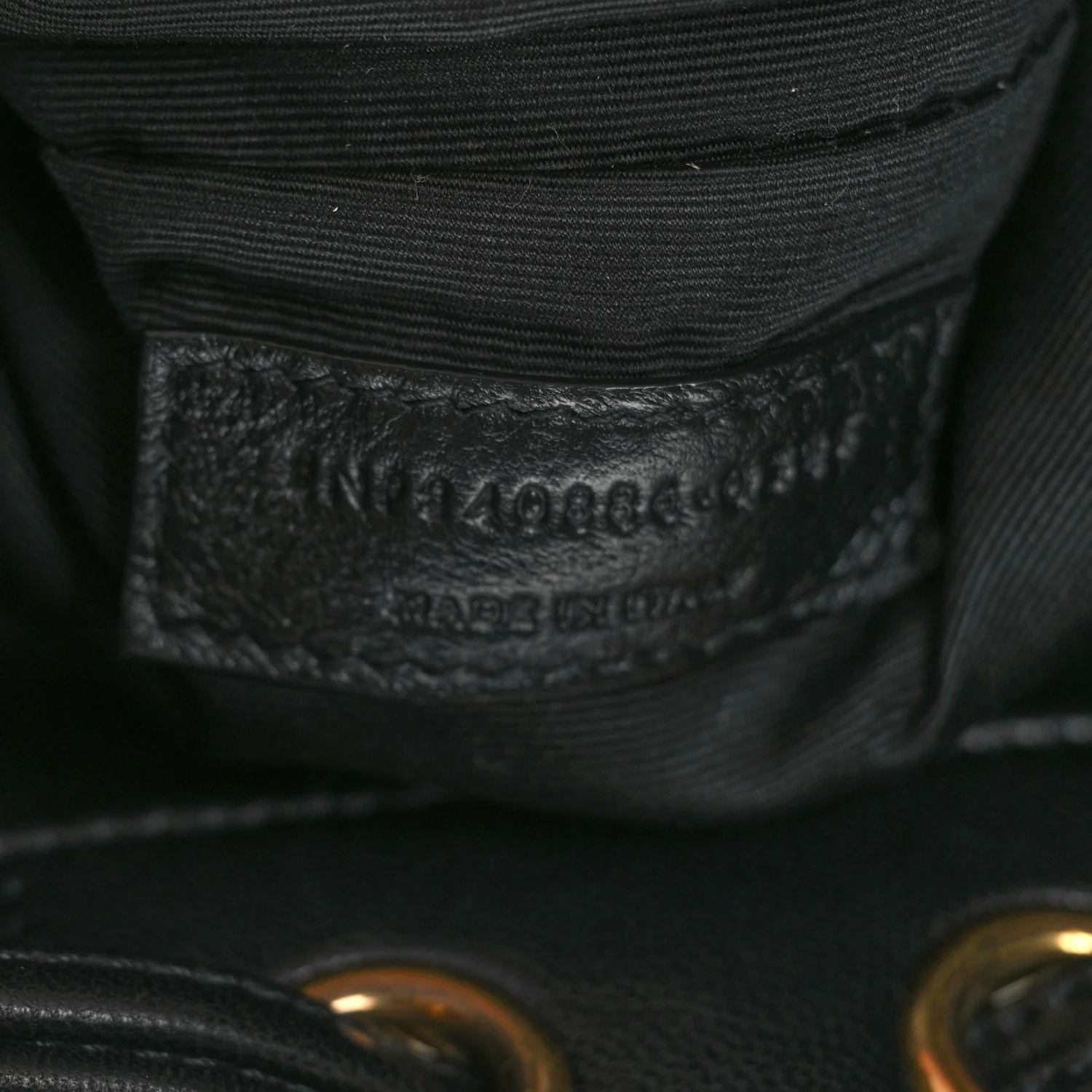Lambskin Quilted Small Cassandre Bucket Bag Black - Image 7