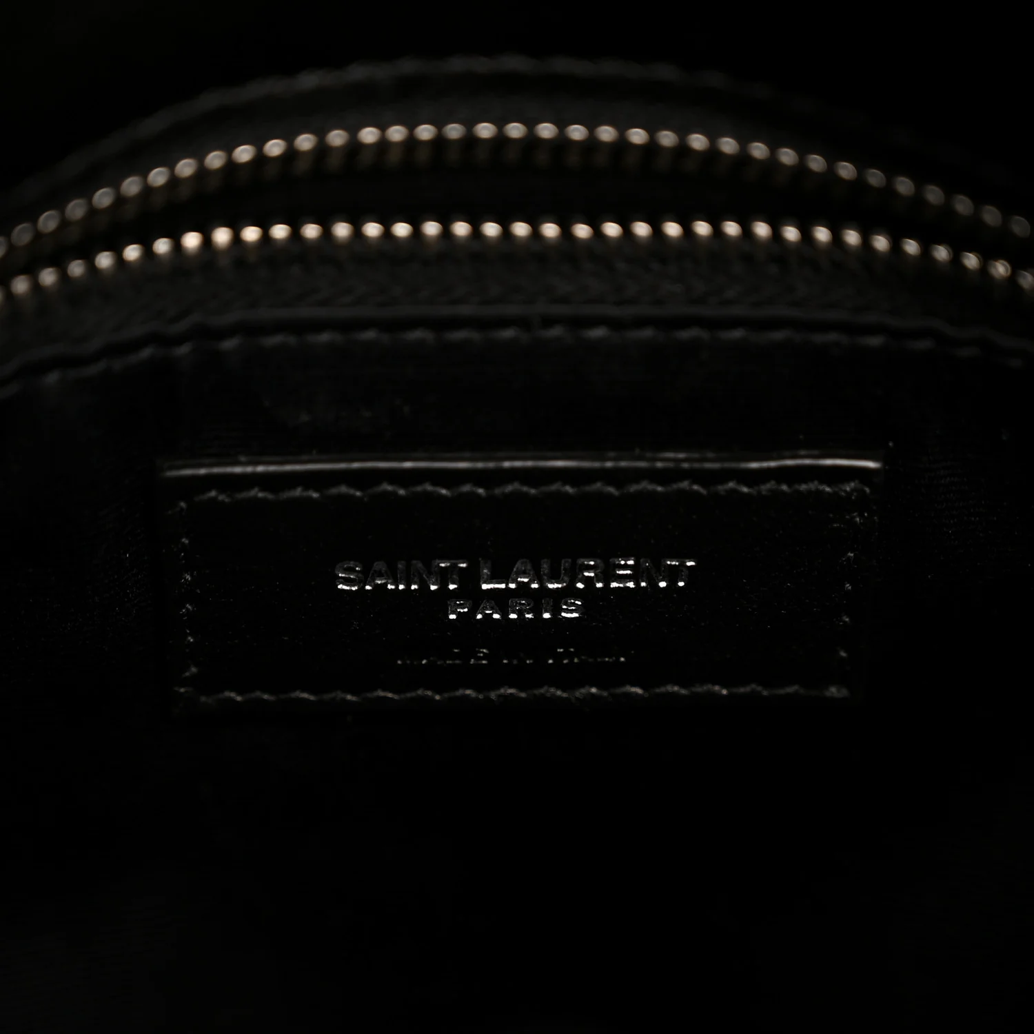 Lambskin Quilted Small Loulou Puffer Monogram Chain Satchel Black - Image 6