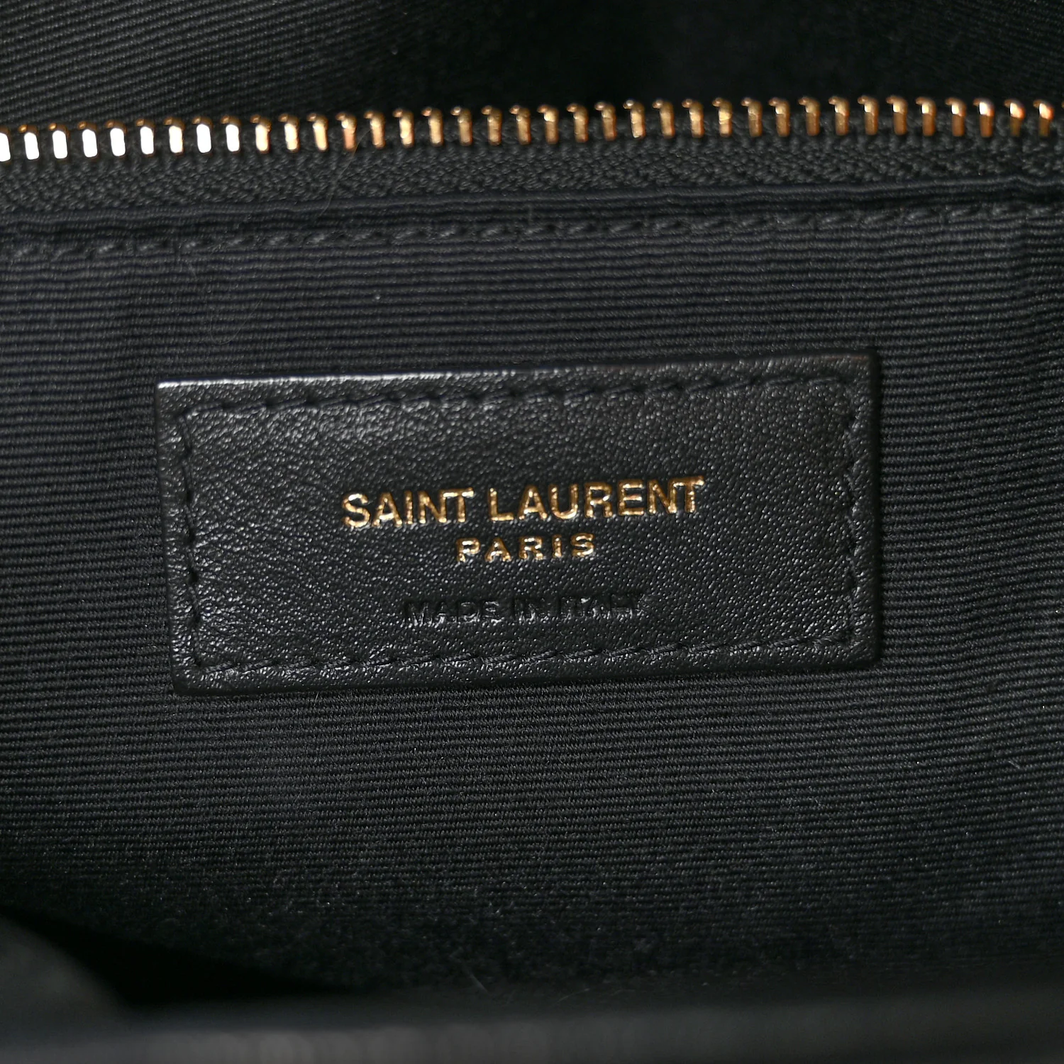 Lambskin Quilted Small Loulou Puffer Monogram Chain Satchel Black - Image 6