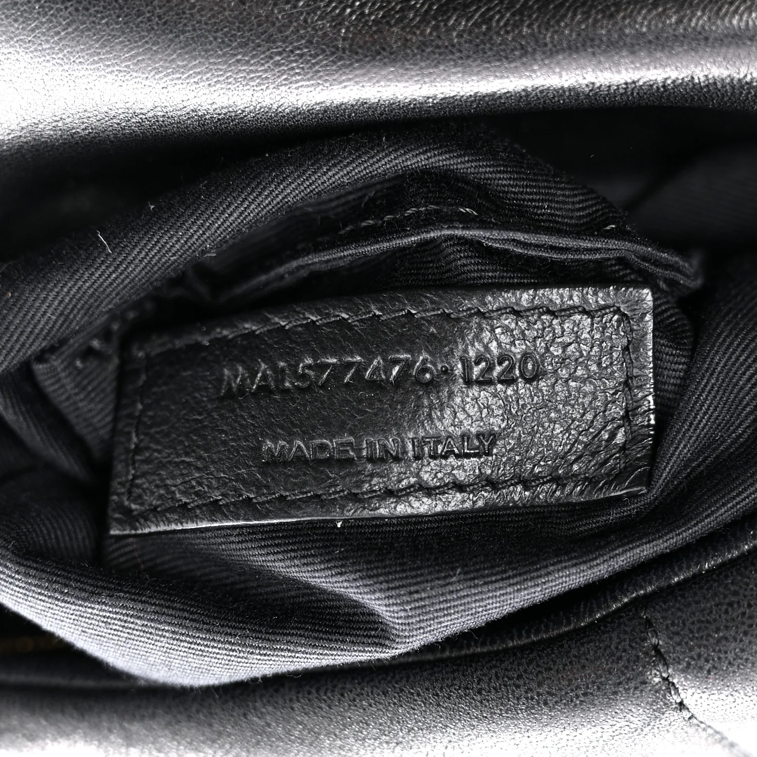 Lambskin Quilted Small Loulou Puffer Monogram Chain Satchel Black - Image 7