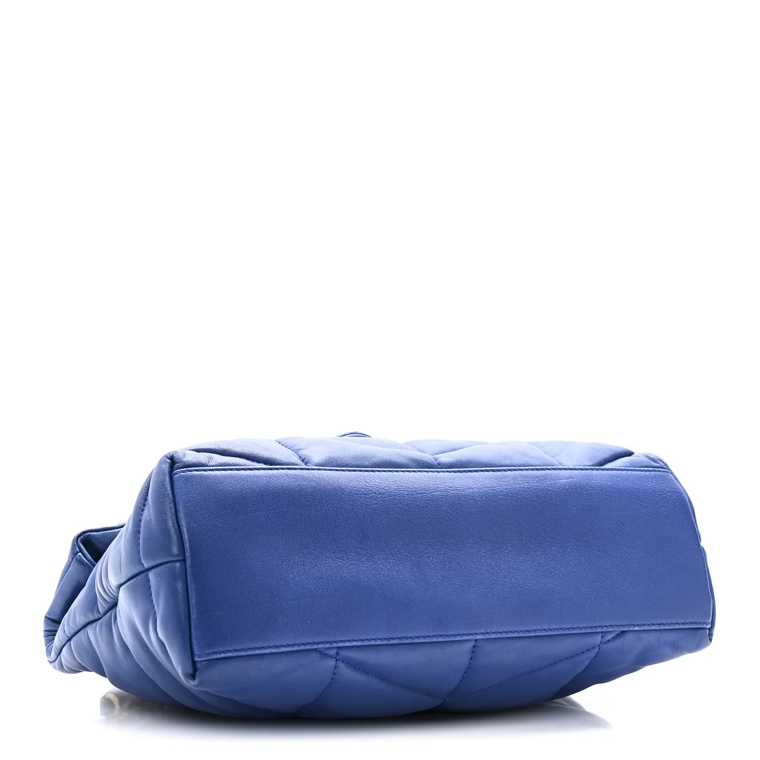 Lambskin Quilted Small Loulou Puffer Monogram Chain Satchel Majorele Blue - Image 4