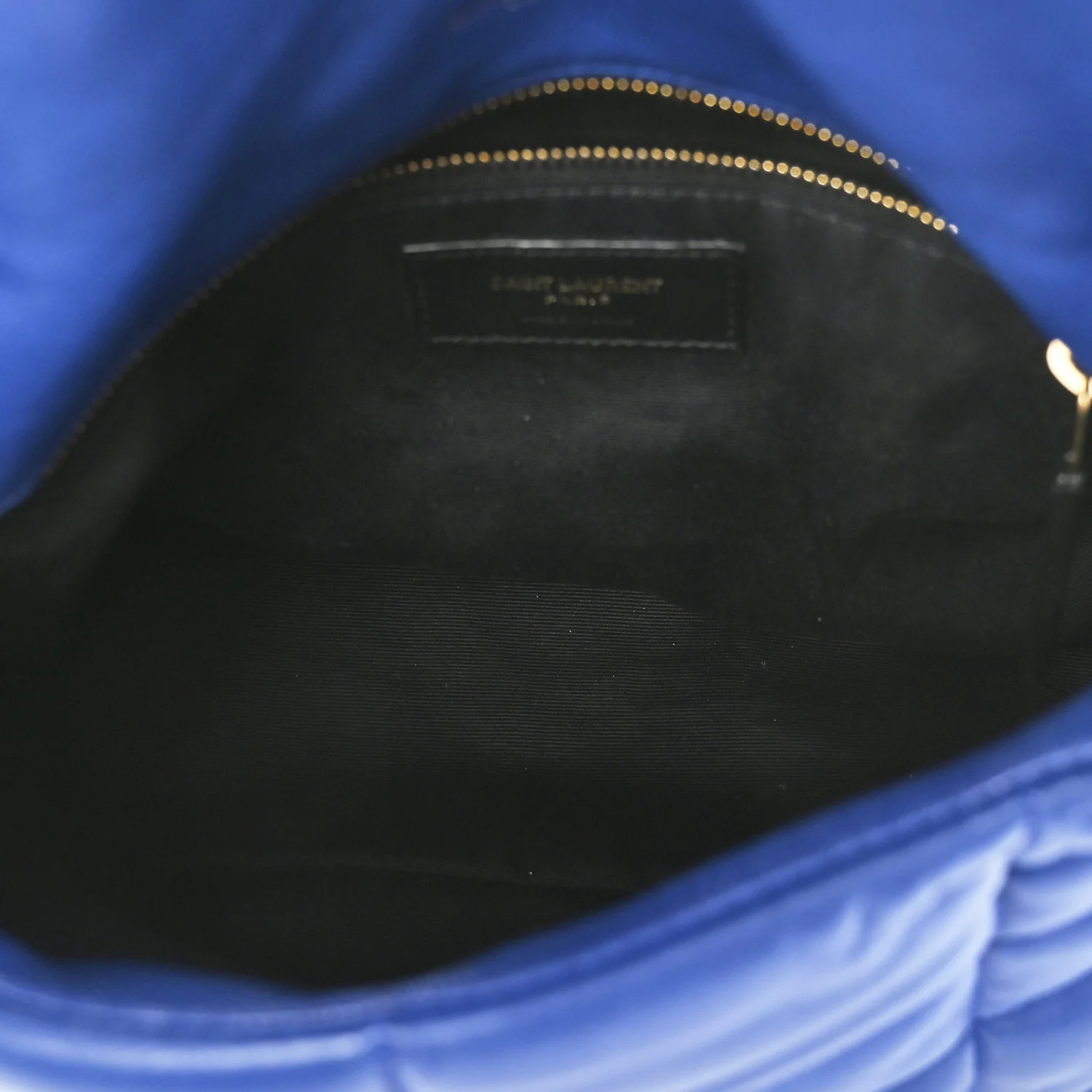 Lambskin Quilted Small Loulou Puffer Monogram Chain Satchel Majorele Blue - Image 5