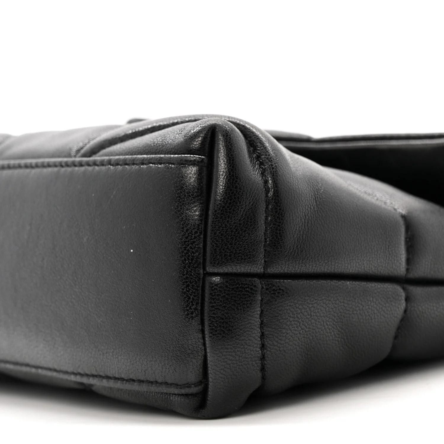 Lambskin Quilted Toy Loulou Puffer Monogram Chain Satchel Black - Image 10