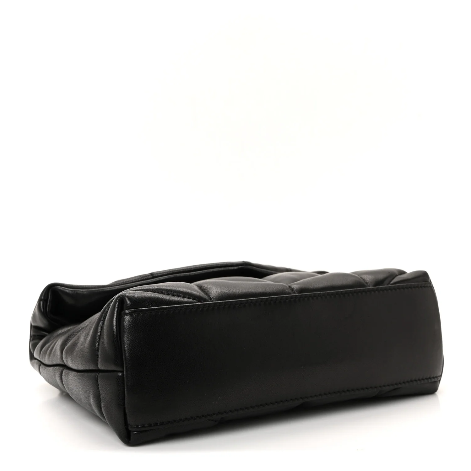 Lambskin Quilted Toy Loulou Puffer Monogram Chain Satchel Black - Image 4