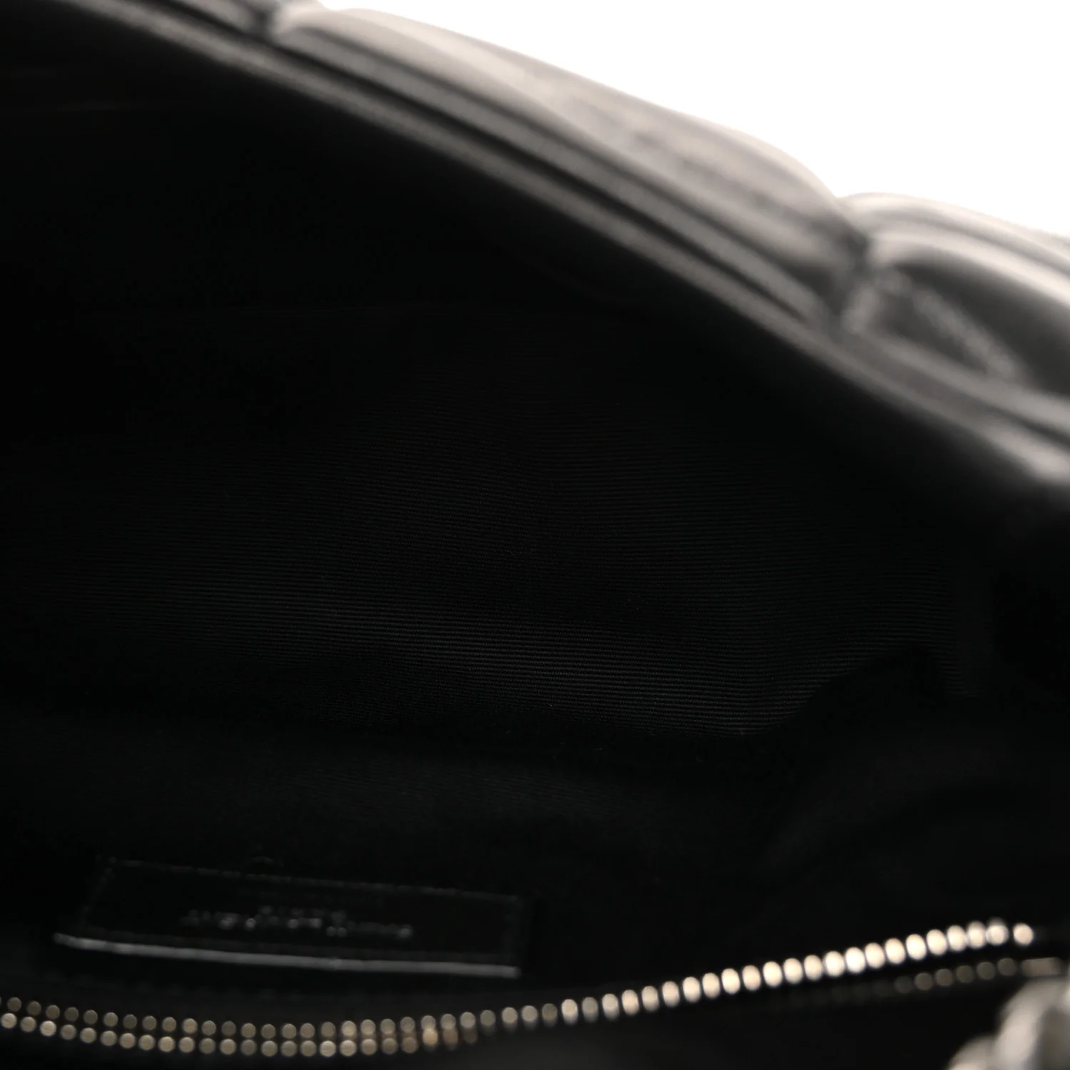 Lambskin Quilted Toy Loulou Puffer Monogram Chain Satchel Black - Image 5
