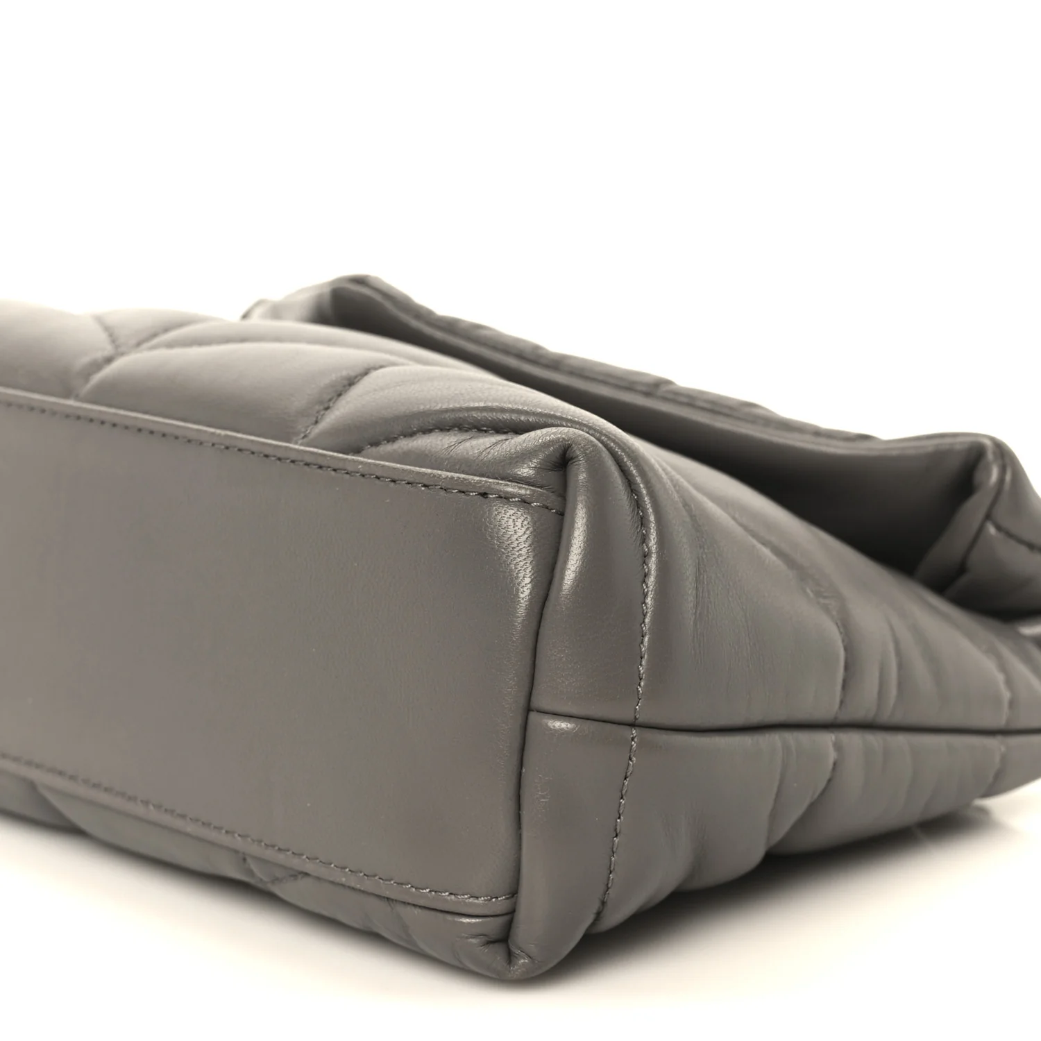Lambskin Quilted Toy Loulou Puffer Monogram Chain Satchel Fog - Image 11
