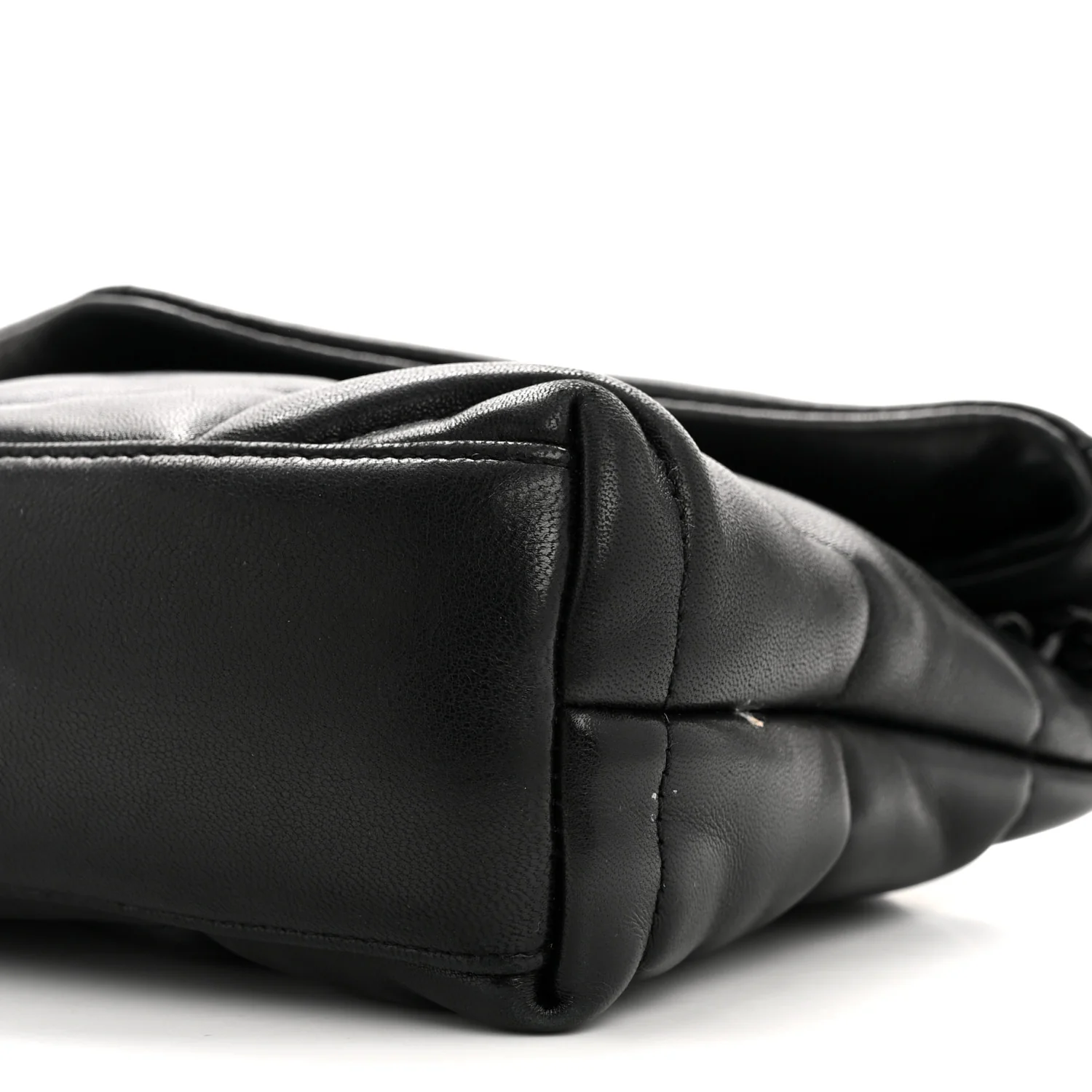 Lambskin Quilted Toy Loulou Puffer Monogram Monochrome Chain Satchel Black - Image 10