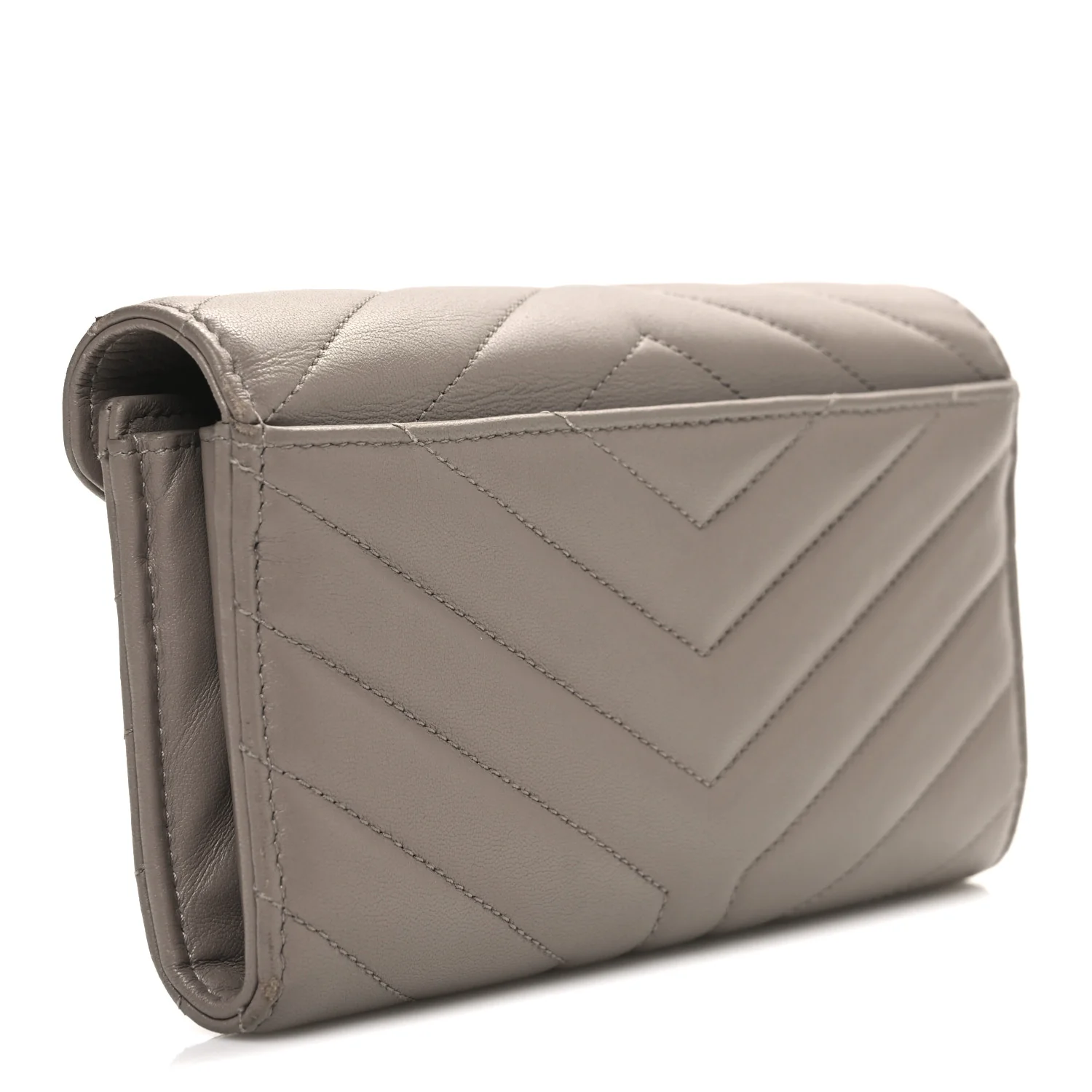 Lambskin Y Quilted Monogram Large Loulou Flap Wallet Mink - Image 3