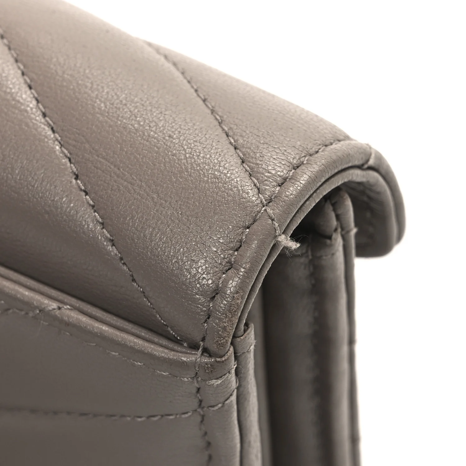 Lambskin Y Quilted Monogram Large Loulou Flap Wallet Mink - Image 9