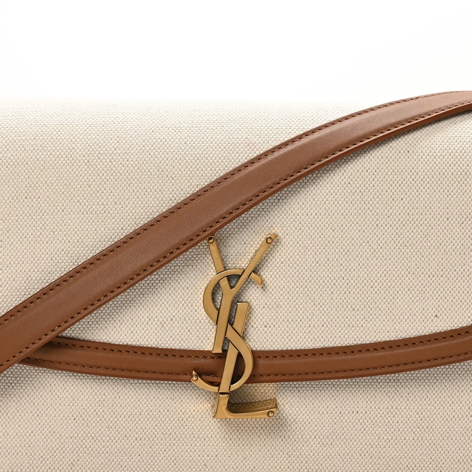 Linen Calfskin Monogram Small Solferino Satchel Greggio Brick - Image 15