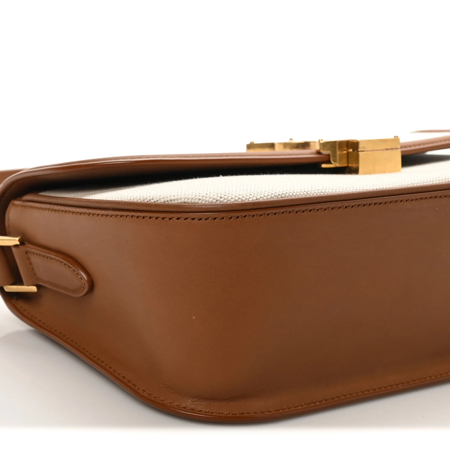 Linen Calfskin Monogram Small Solferino Satchel Greggio Brick - Image 17