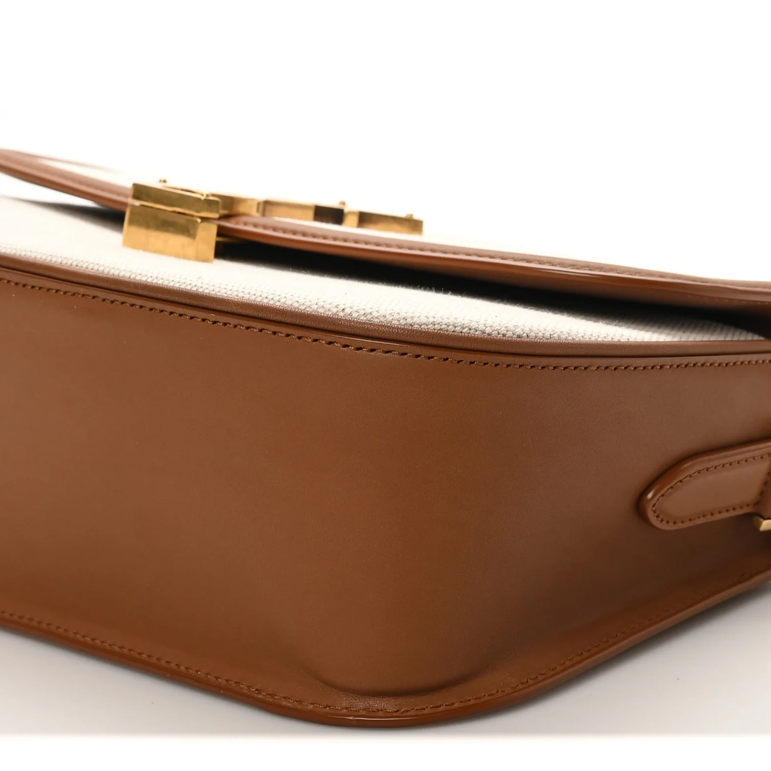 Linen Calfskin Monogram Small Solferino Satchel Greggio Brick - Image 19