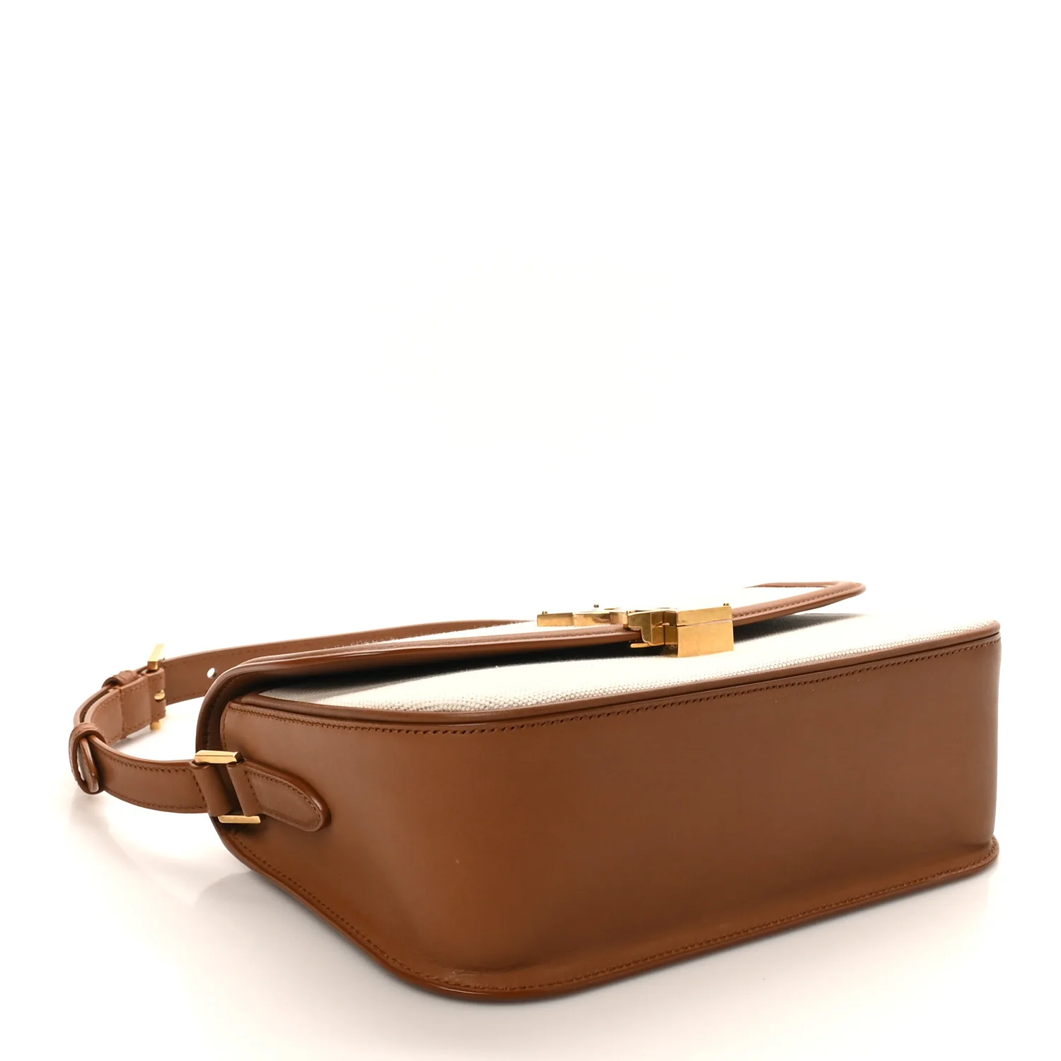 Linen Calfskin Monogram Small Solferino Satchel Greggio Brick - Image 5