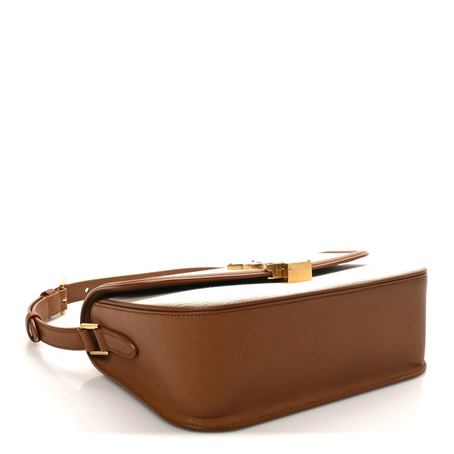 Linen Calfskin Monogram Small Solferino Satchel Greggio Brick - Image 7