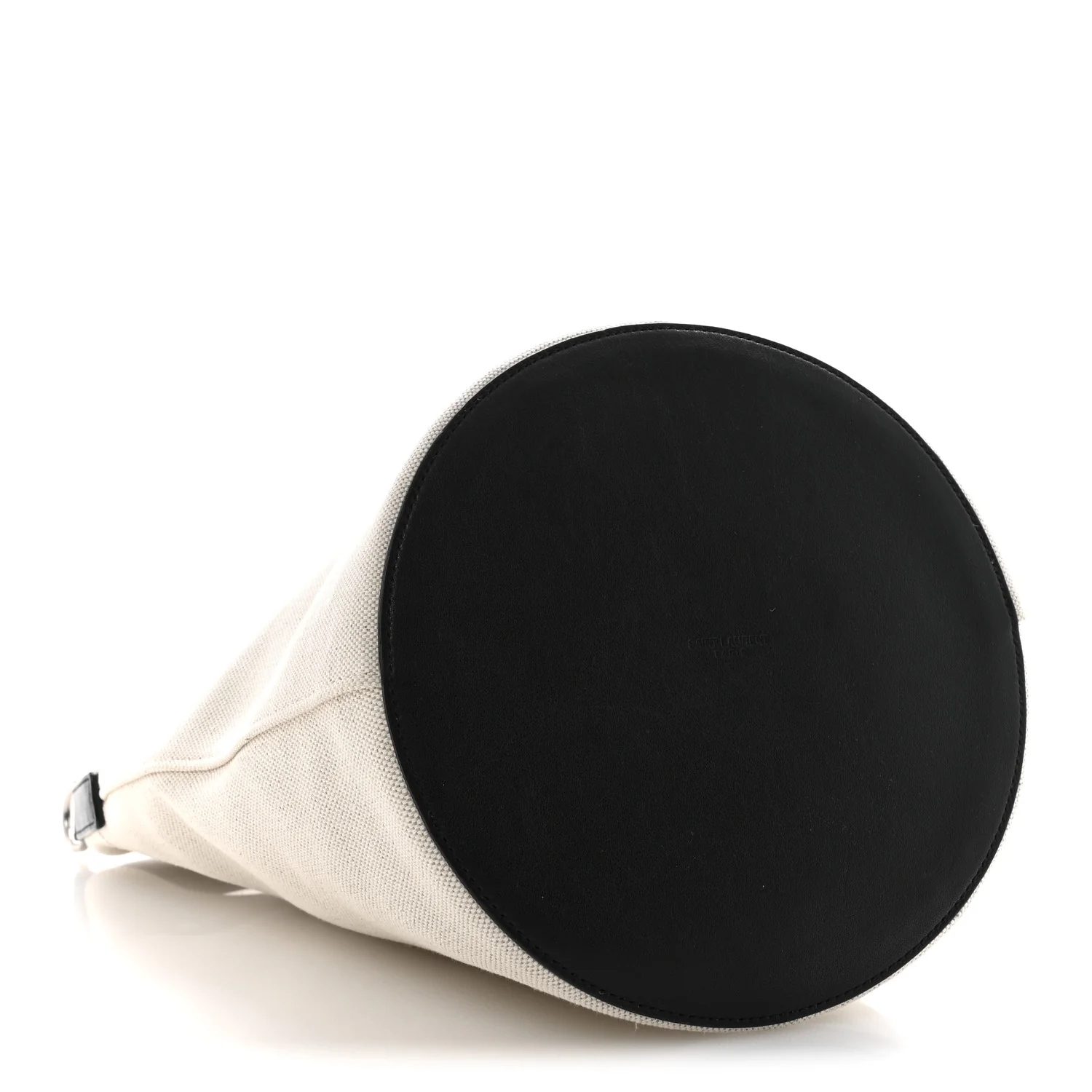Linen Calfskin Rive Gauche Bucket Bag Greggio Natural - Image 4