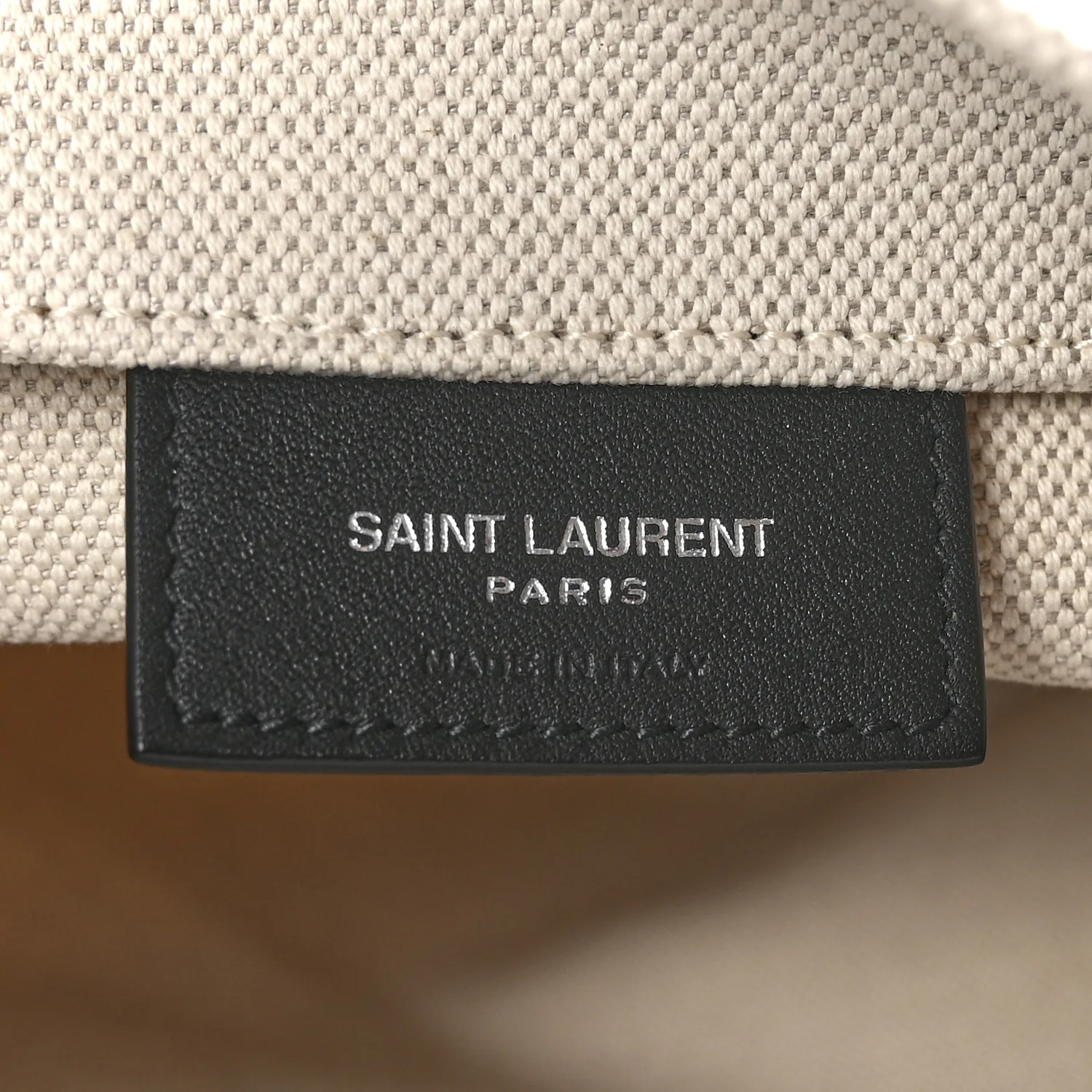 Linen Calfskin Rive Gauche Bucket Bag Greggio Natural - Image 6