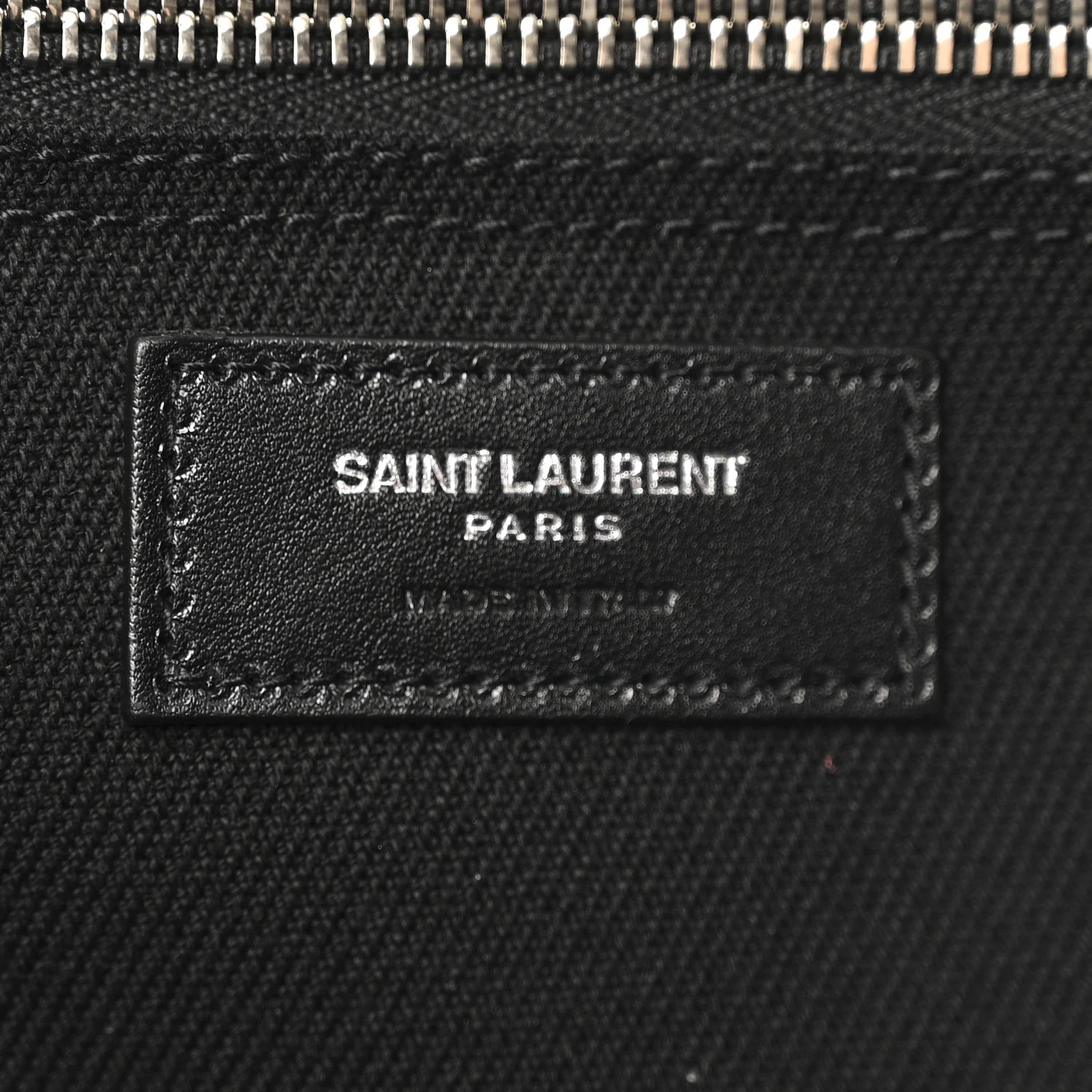 Linen Calfskin Rive Gauche Tote Black - Image 6
