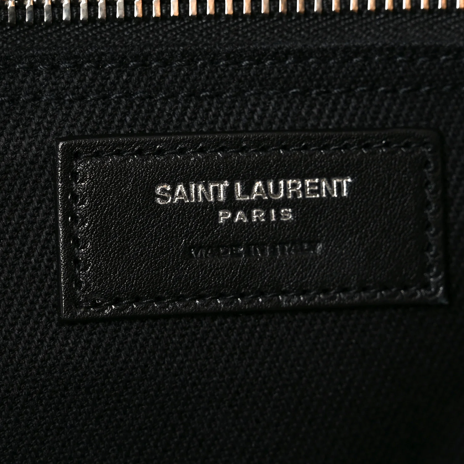 Linen Calfskin Rive Gauche Tote Black - Image 5
