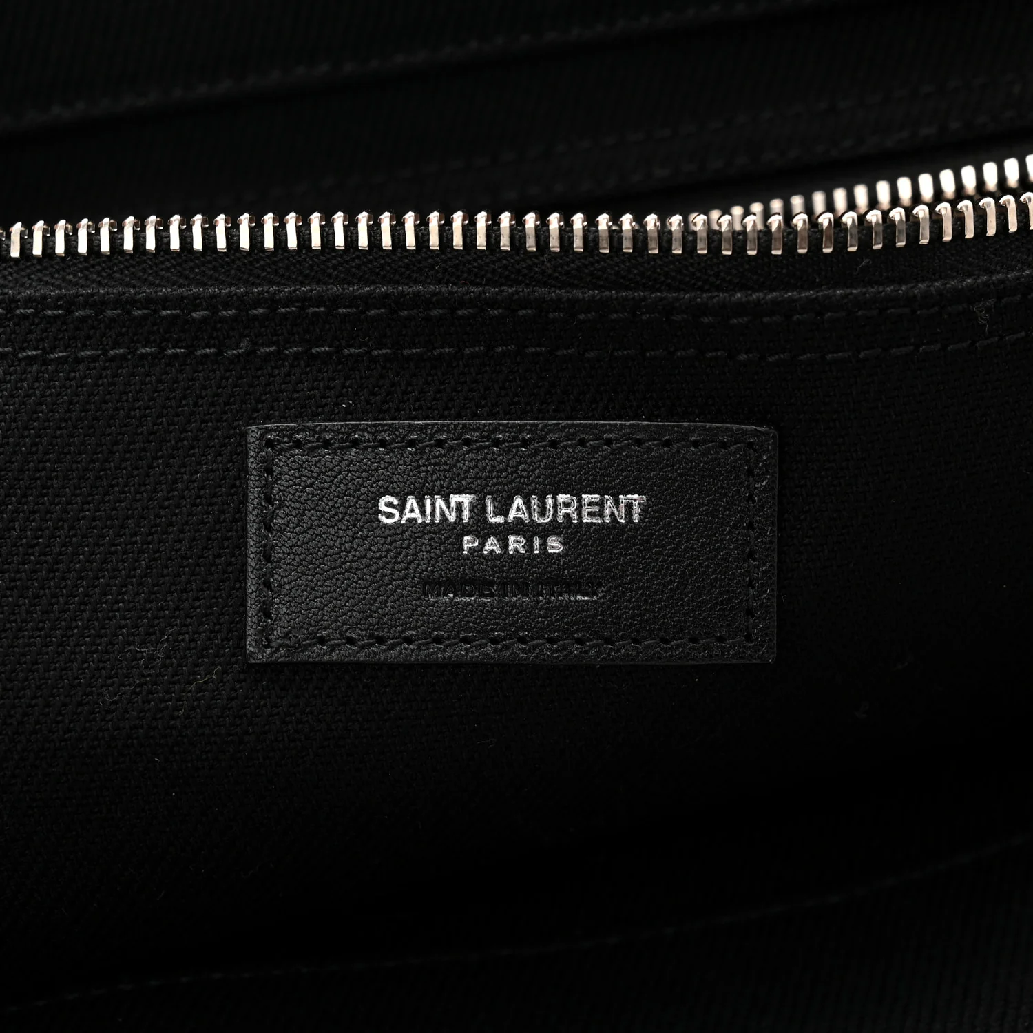 Linen Calfskin Rive Gauche Tote Black - Image 10