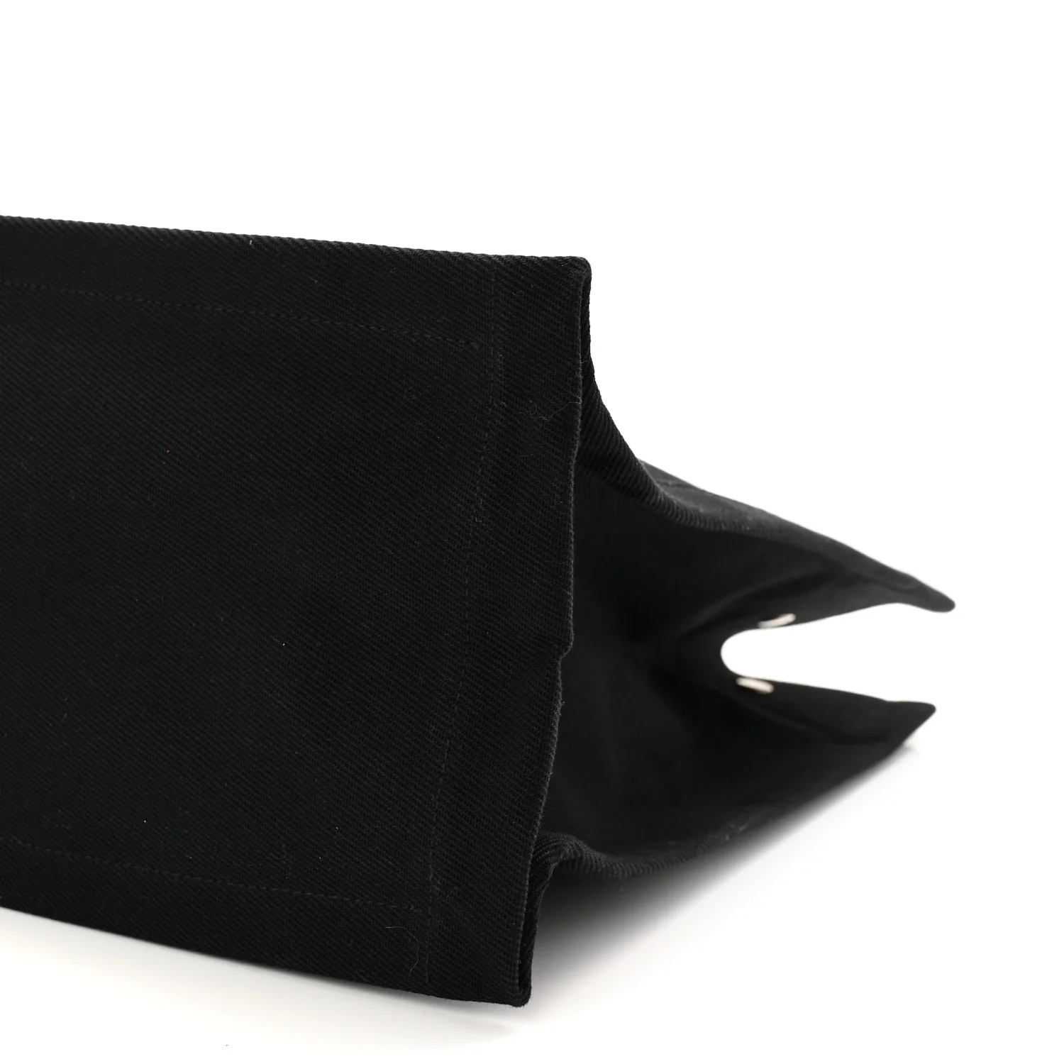 Linen Calfskin Rive Gauche Tote Black - Image 19