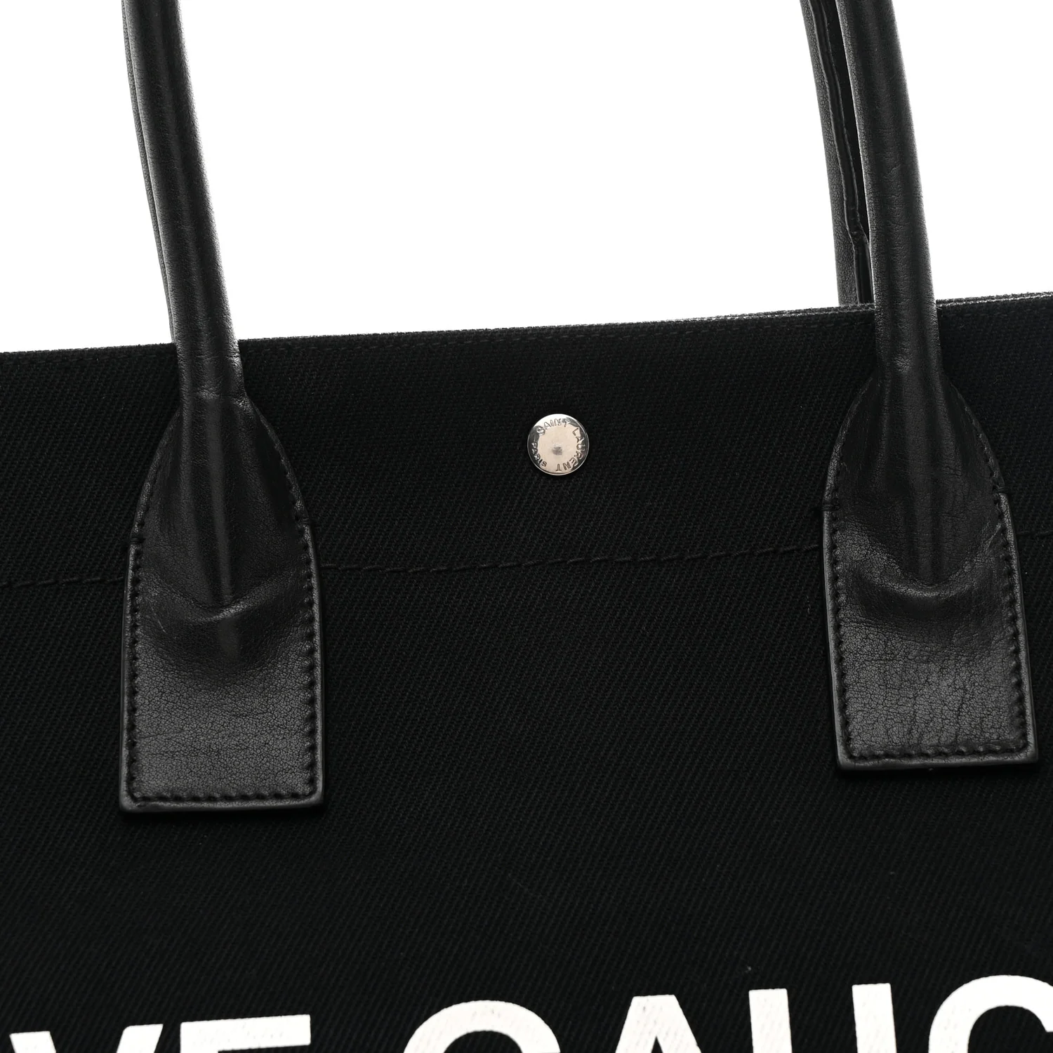 Linen Calfskin Rive Gauche Tote Black - Image 8