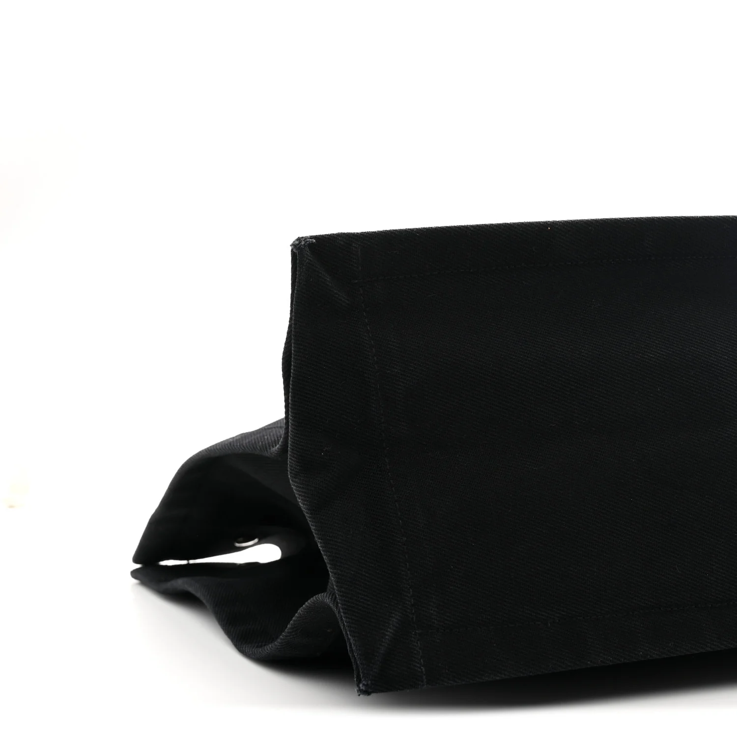 Linen Calfskin Rive Gauche Tote Black - Image 9