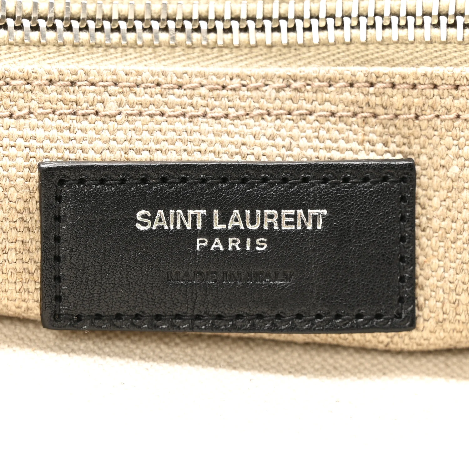 Linen Calfskin Rive Gauche Tote Greggio Natural - Image 6