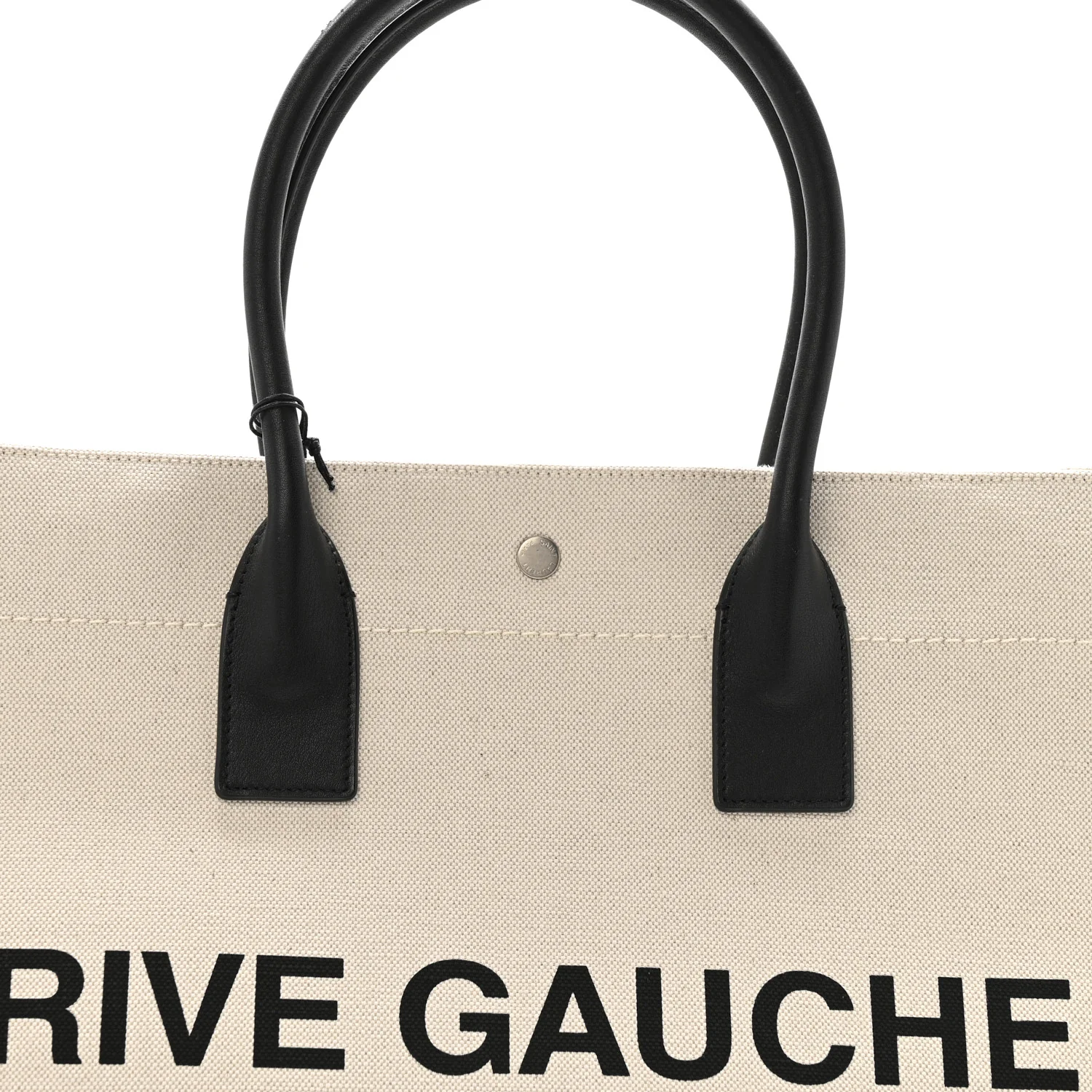 Linen Calfskin Rive Gauche Tote Greggio Natural - Image 8