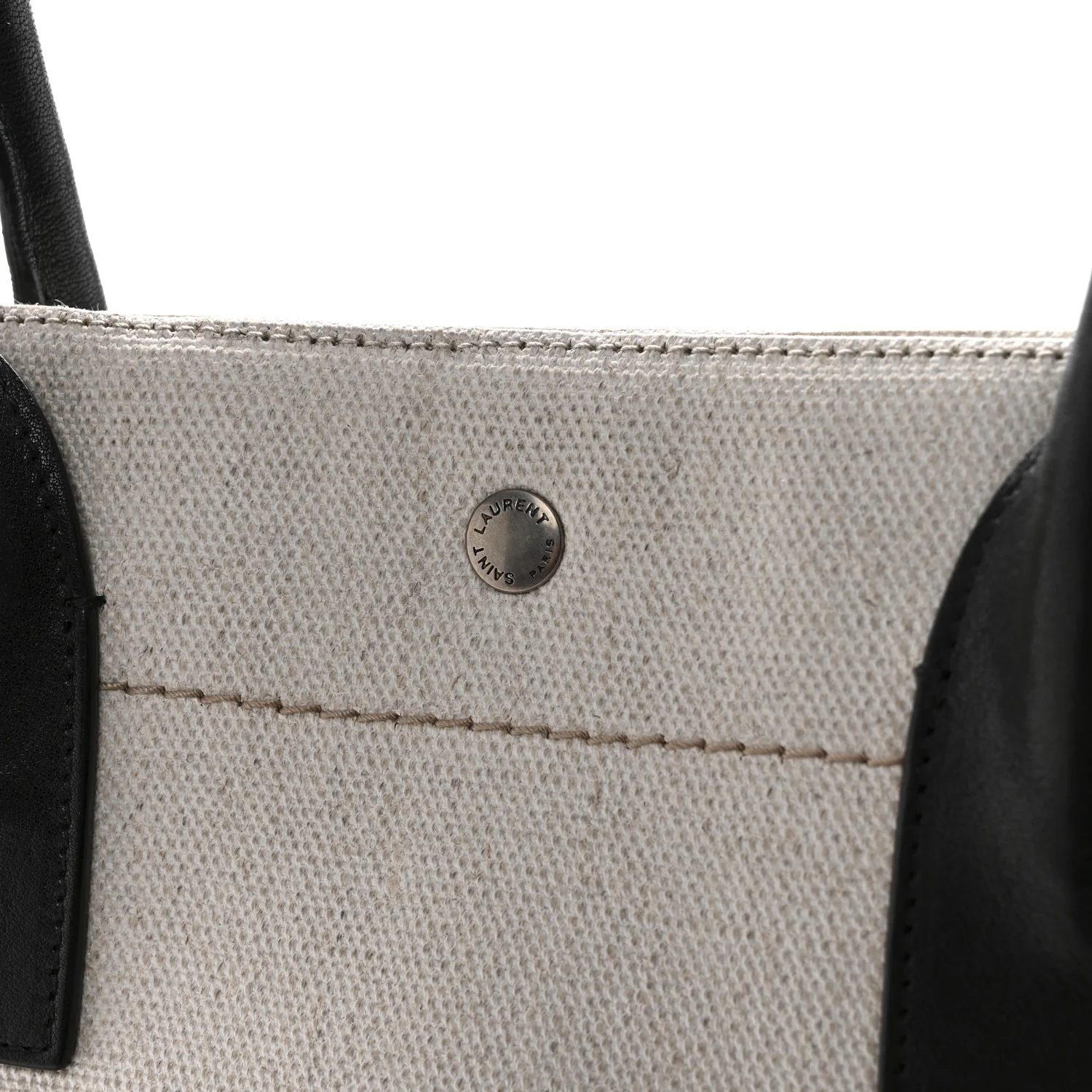 Linen Calfskin Rive Gauche Tote Greggio Natural - Image 13