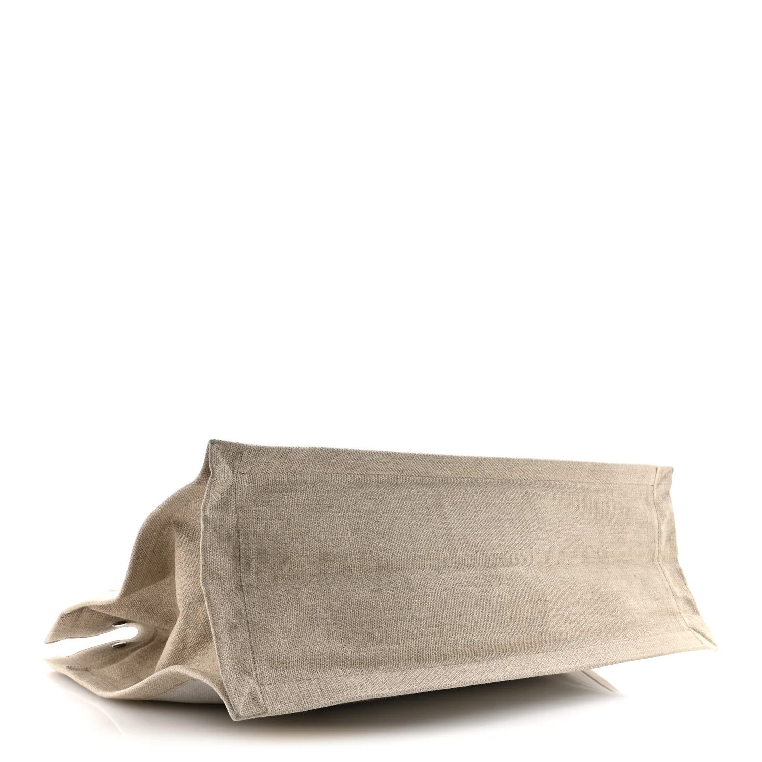 Linen Calfskin Rive Gauche Tote Greggio Natural - Image 4