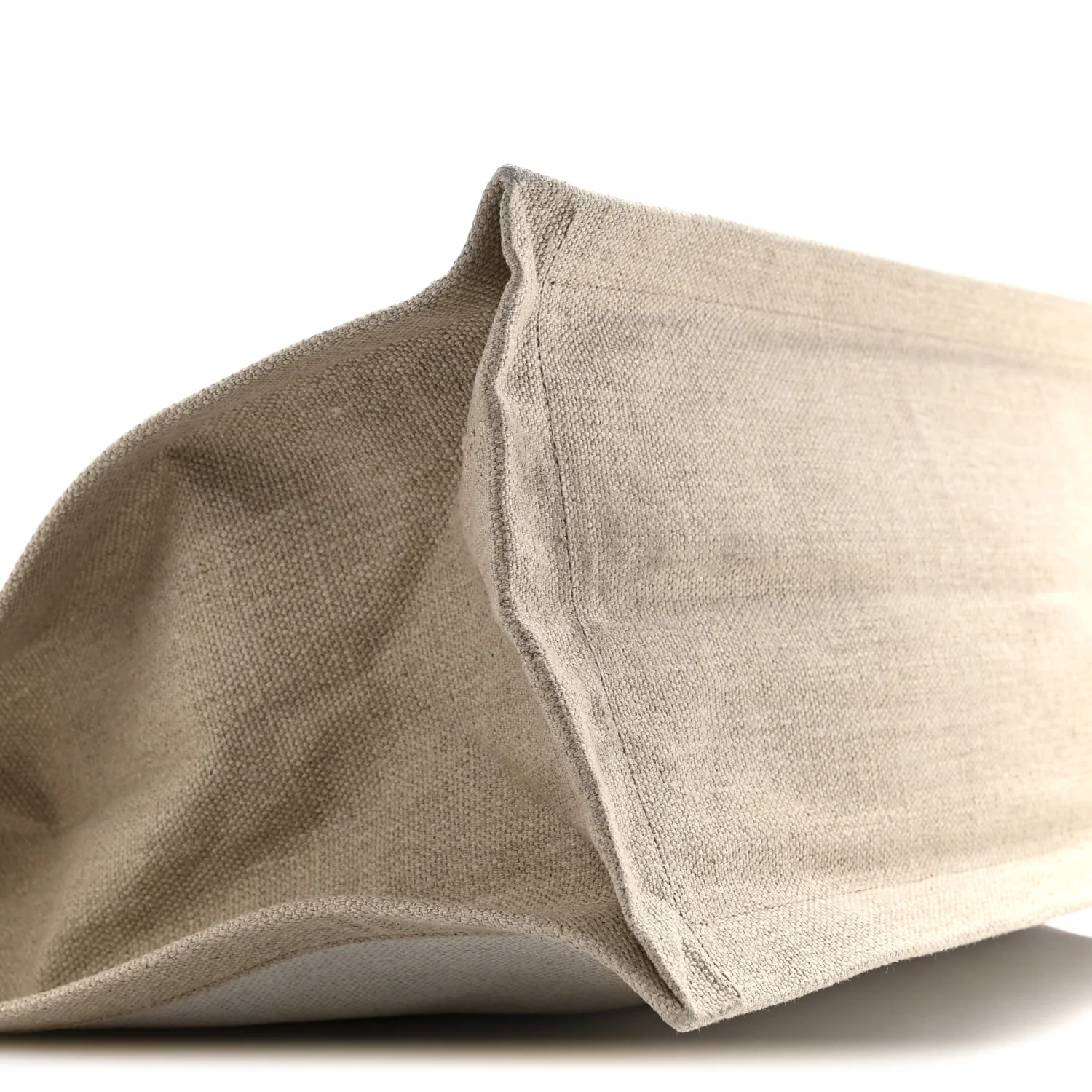 Linen Calfskin Rive Gauche Tote Greggio Natural - Image 9