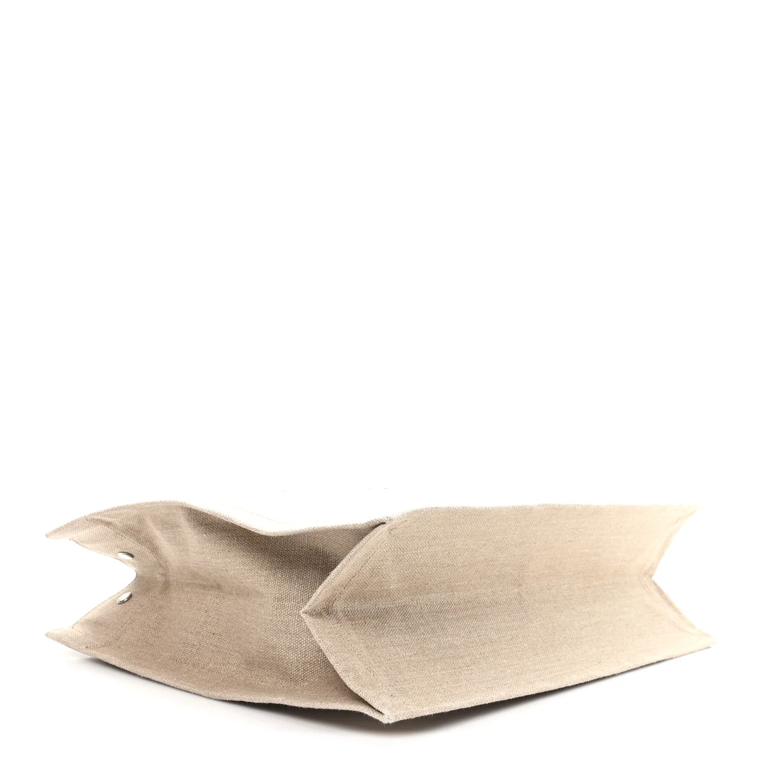 Linen Calfskin Rive Gauche Tote Optic White - Image 4