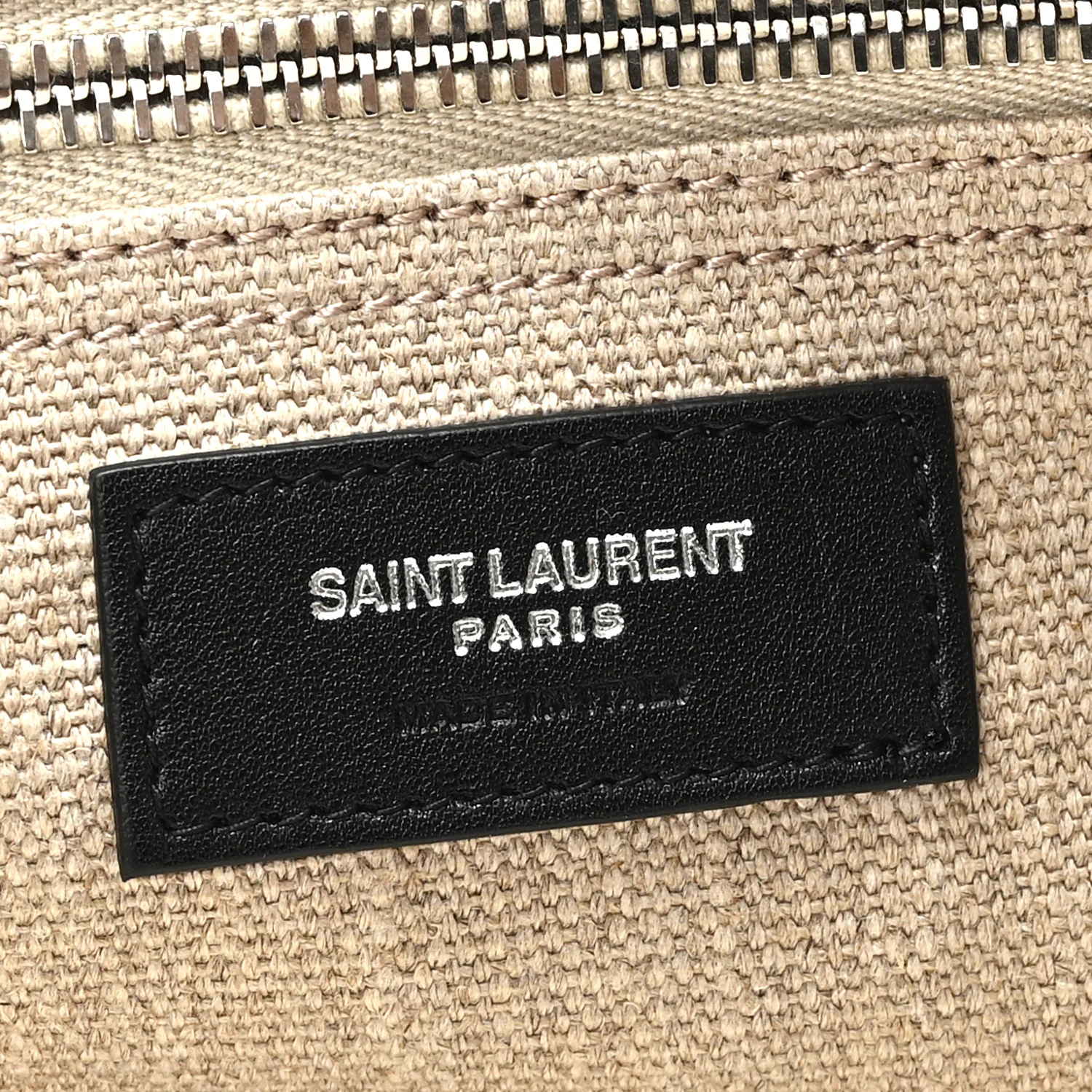 Linen Calfskin Rive Gauche Tote Optic White - Image 6