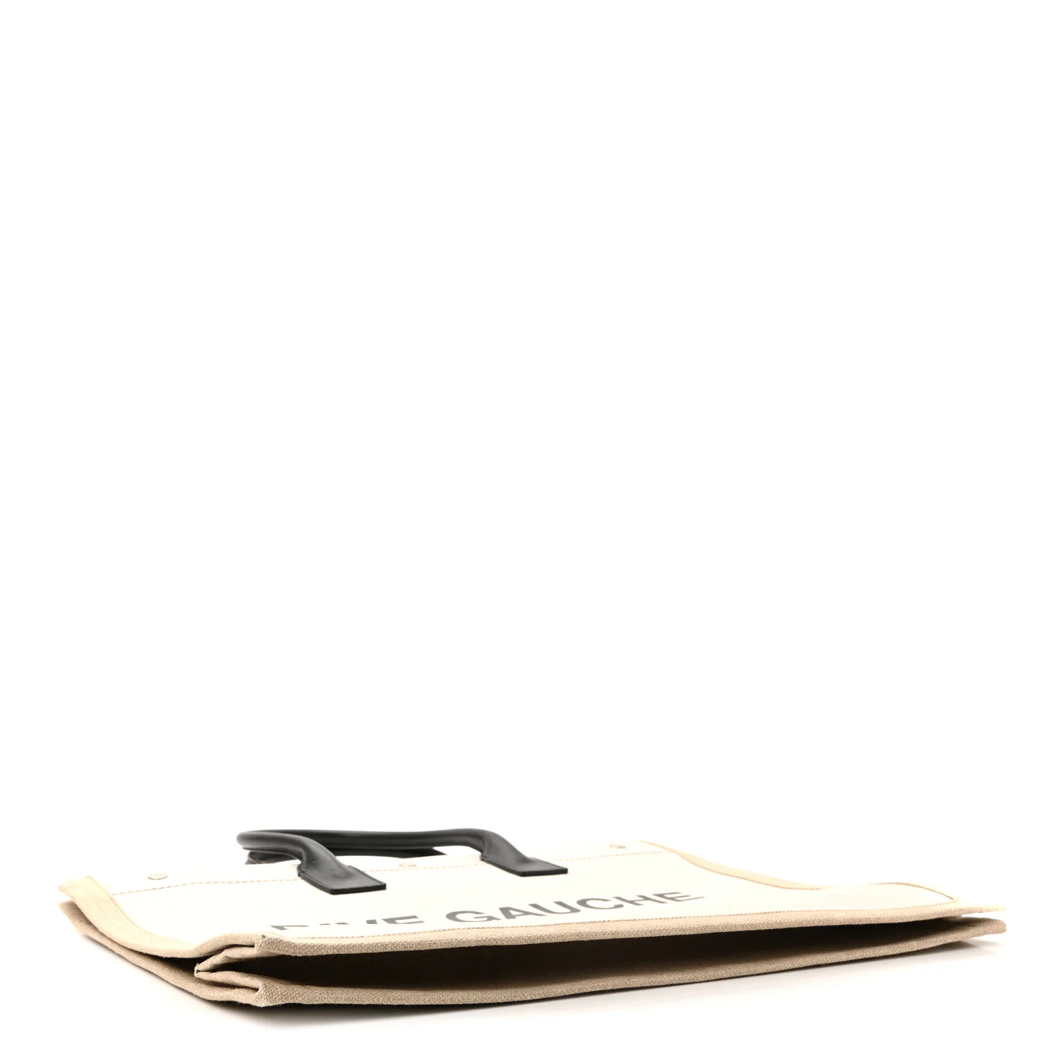 Linen Calfskin Rive Gauche Tote Optic White - Image 4