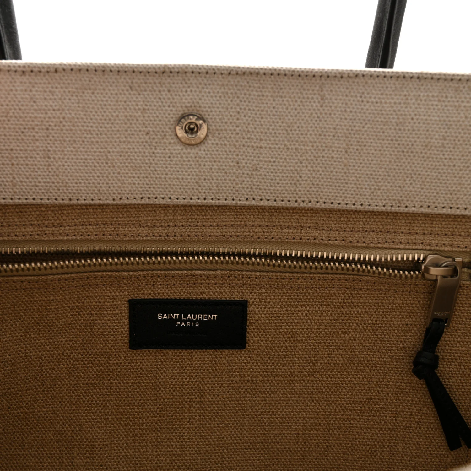 Linen Calfskin Rive Gauche Tote Optic White - Image 6