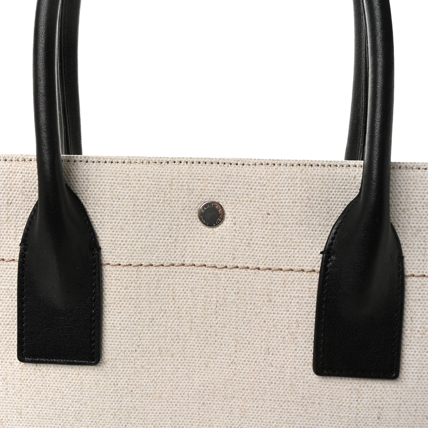 Linen Calfskin Rive Gauche Tote Optic White - Image 7