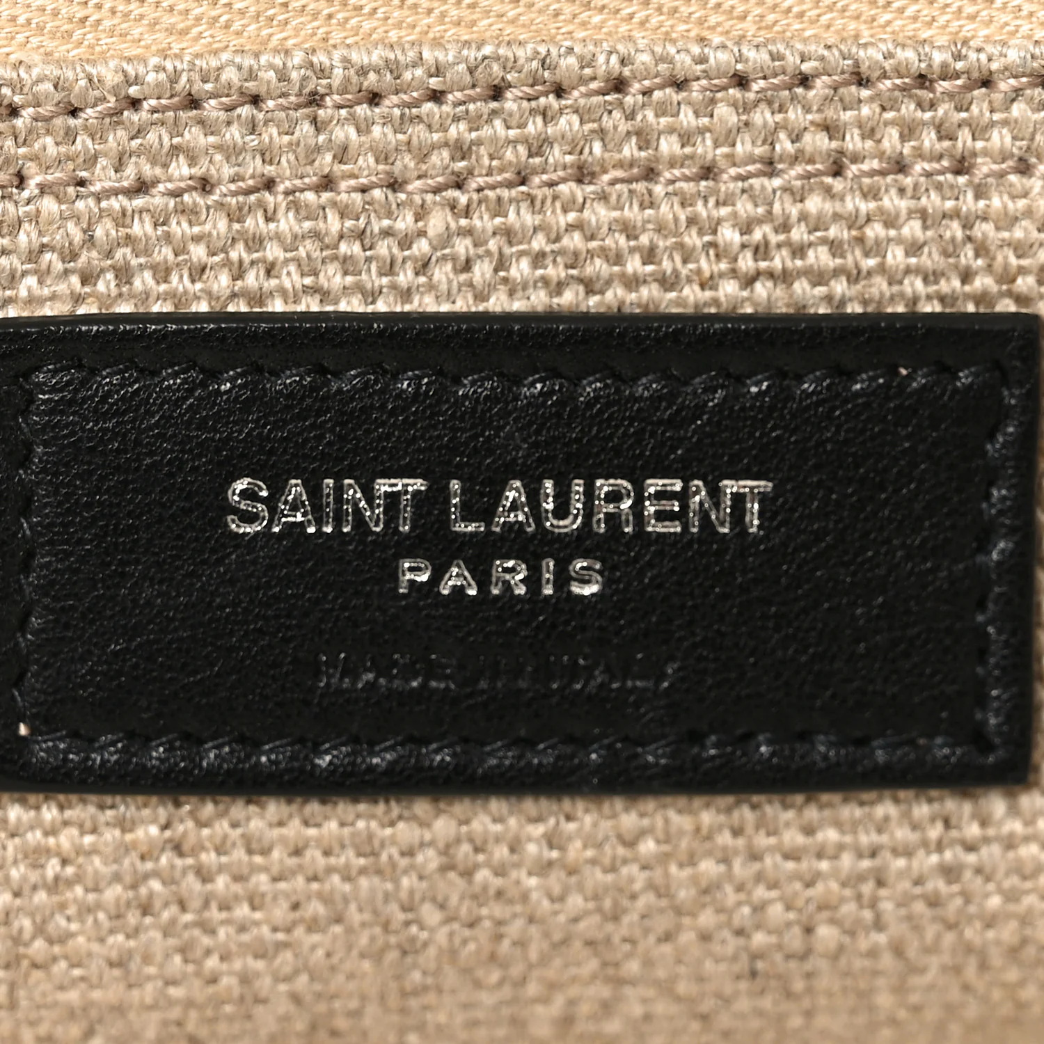Linen Calfskin Rive Gauche Tote Optic White - Image 6