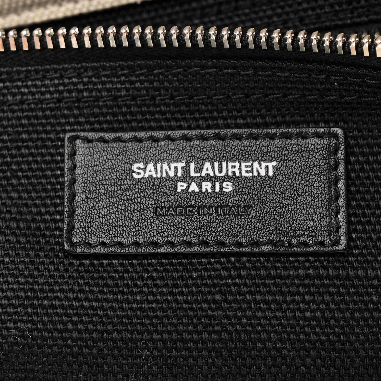 Linen Calfskin Rive Gauche Tote White Black - Image 6