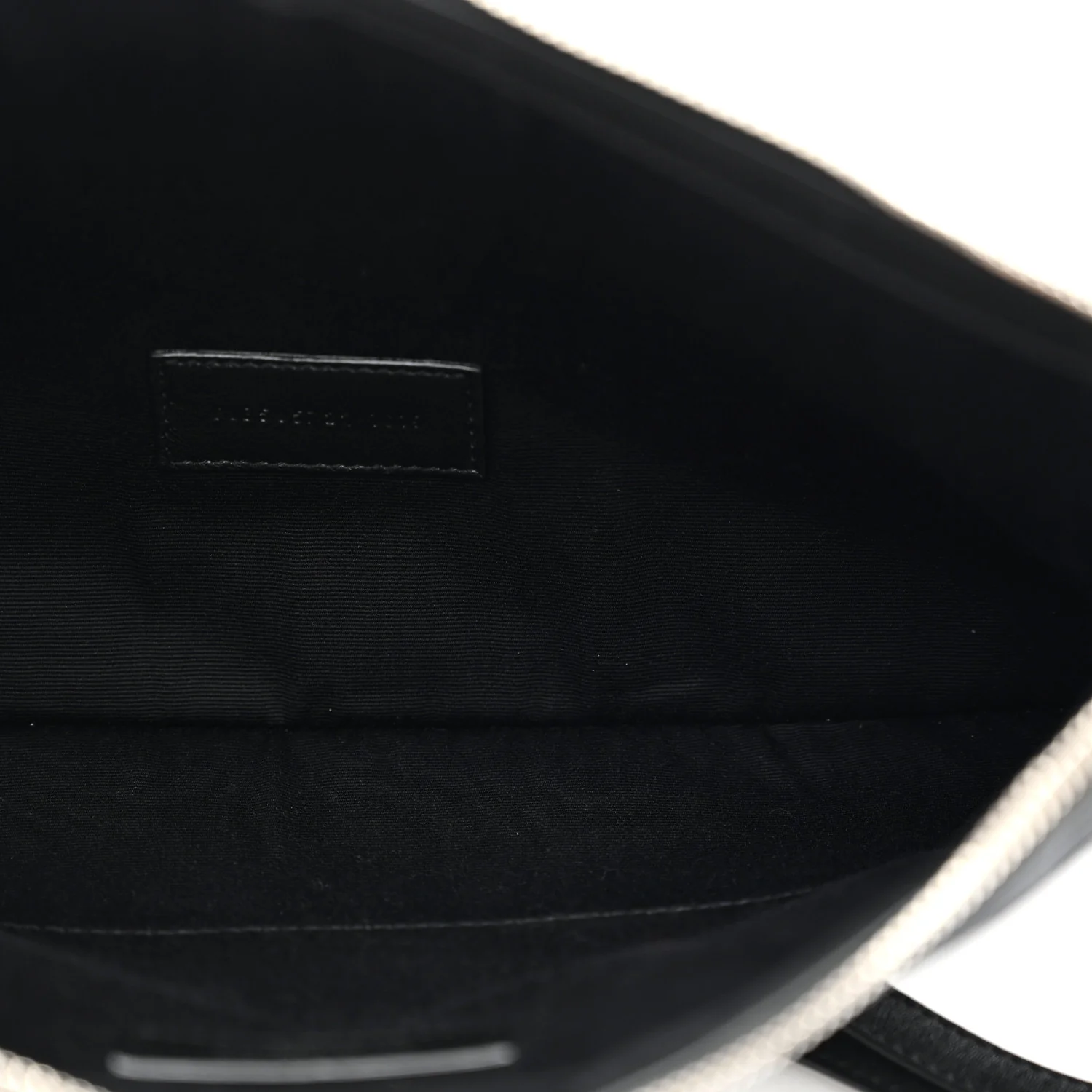 Linen Canvas Rive Gouche Zipped Pouch Black - Image 5