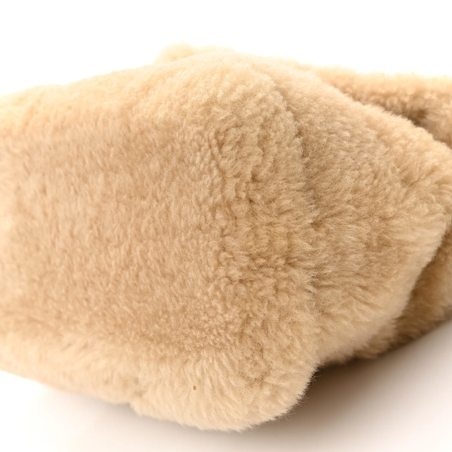 Merino Shearling Lambskin Quilted Small Loulou Puffer Monogram Chain Satchel Natural Beige - Image 10