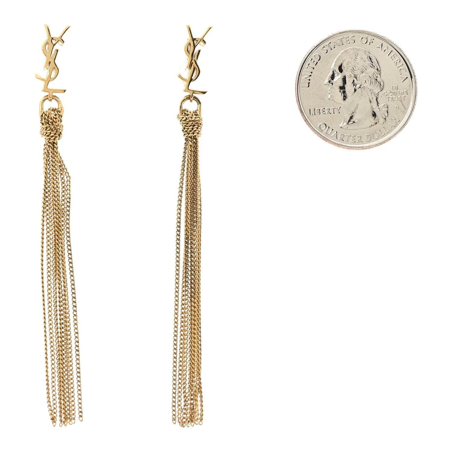 Metal Cassandre Tassel Earrings Gold - Image 2