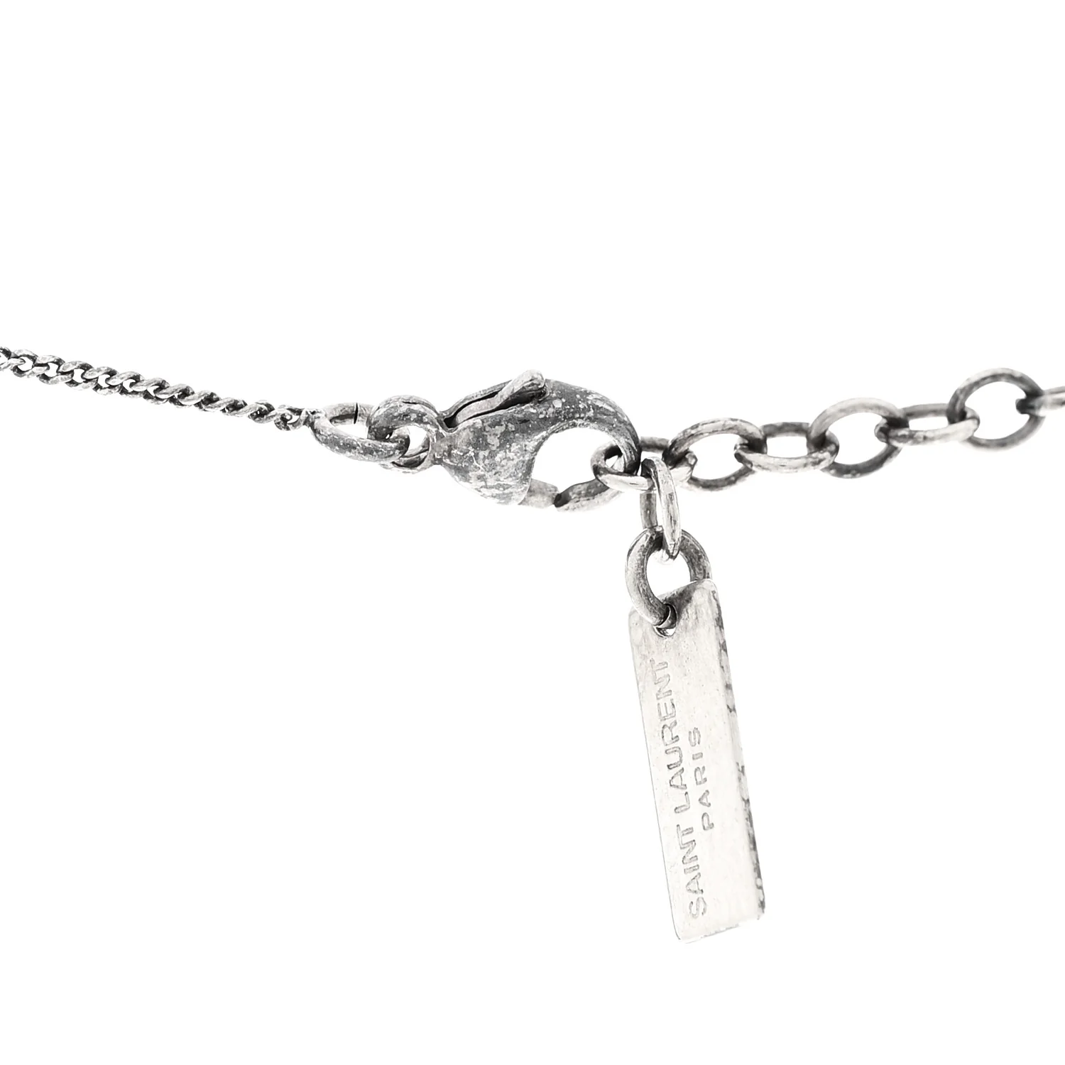 Metal Heart Necklace Silver - Image 4