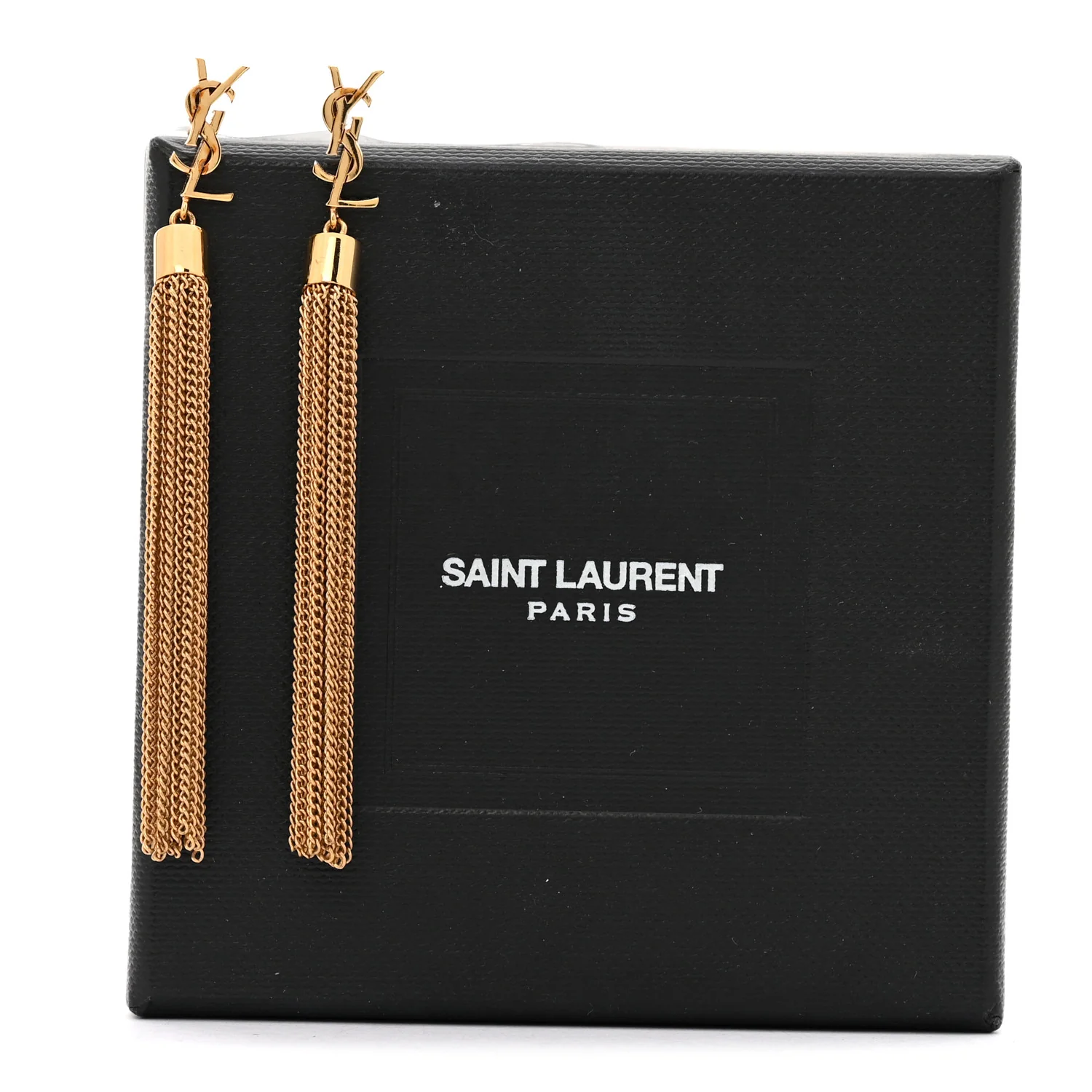 Metal Monogram Loulou Tassel Earrings Gold - Image 5