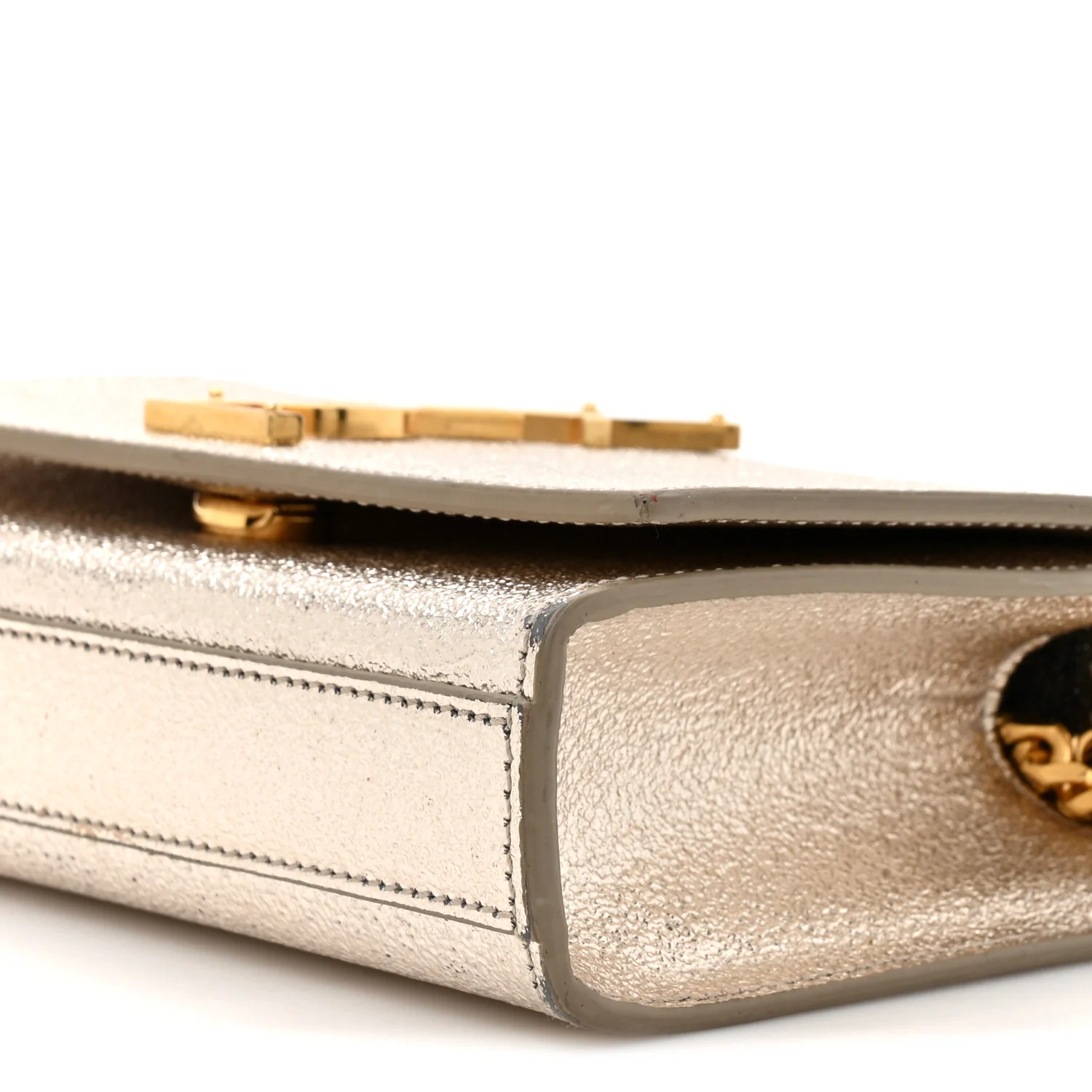 Metallic Calfskin Small Classic Monogram Kate Satchel Platine - Image 17